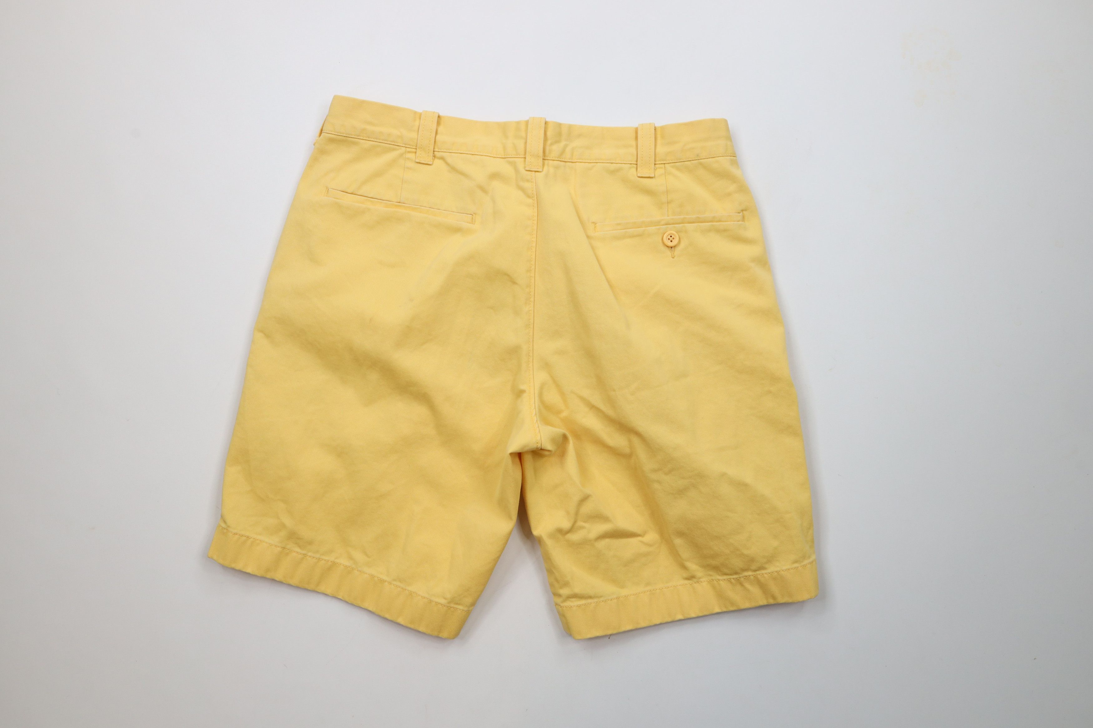 J.Crew × Vintage Vintage 90s J Crew Above Knee Chino Shorts Yellow Cotton Size US 32 / EU 48 - 7 Thumbnail