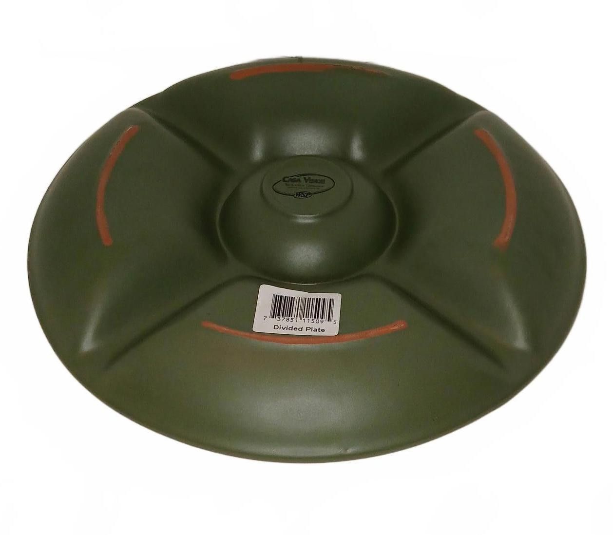 Designer Casa Verde Divided Plate Green Terra Cotta Size ONE SIZE - 2 Thumbnail