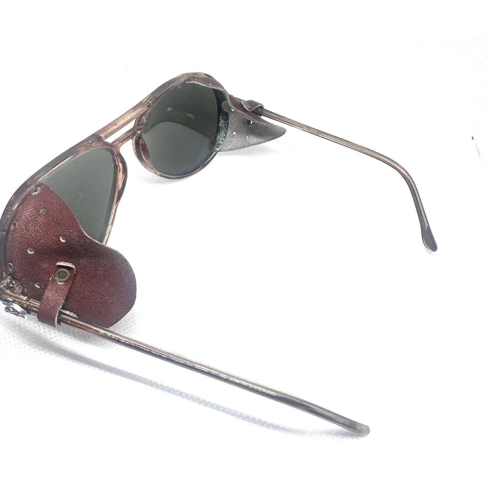 Other VINTAGE! I SKI SUNGLASSES JAPAN MIRRORED WITH LEATHER SHELDS Size ONE SIZE - 11 Thumbnail