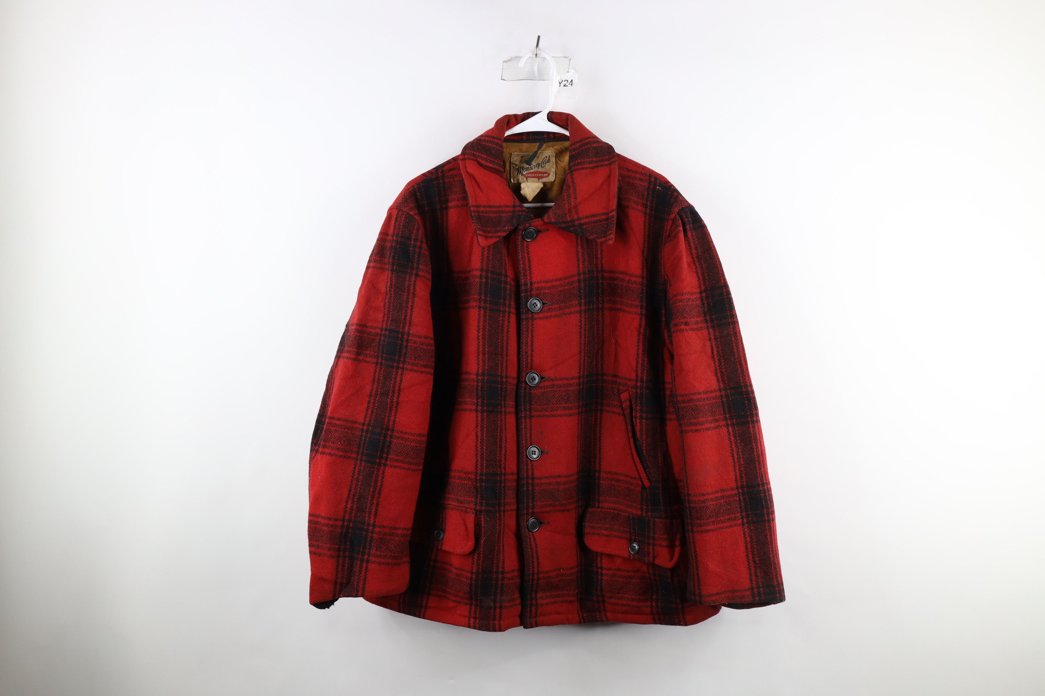 image of Vintage 50S 60S Streetwear Wool Mackinaw Jacket Usa in Red, Men's (Size Small)