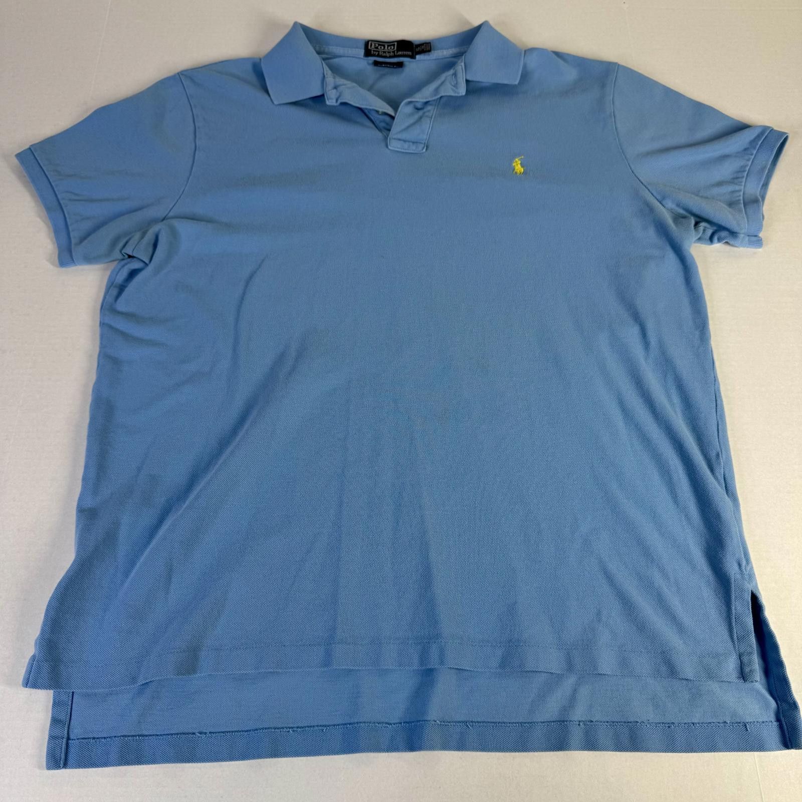 Polo Ralph Lauren Custom Fit Ralph Lauren Light Blue Polo Yellow Horse Size XL Size US XL / EU 56 / 4 - 1 Thumbnail