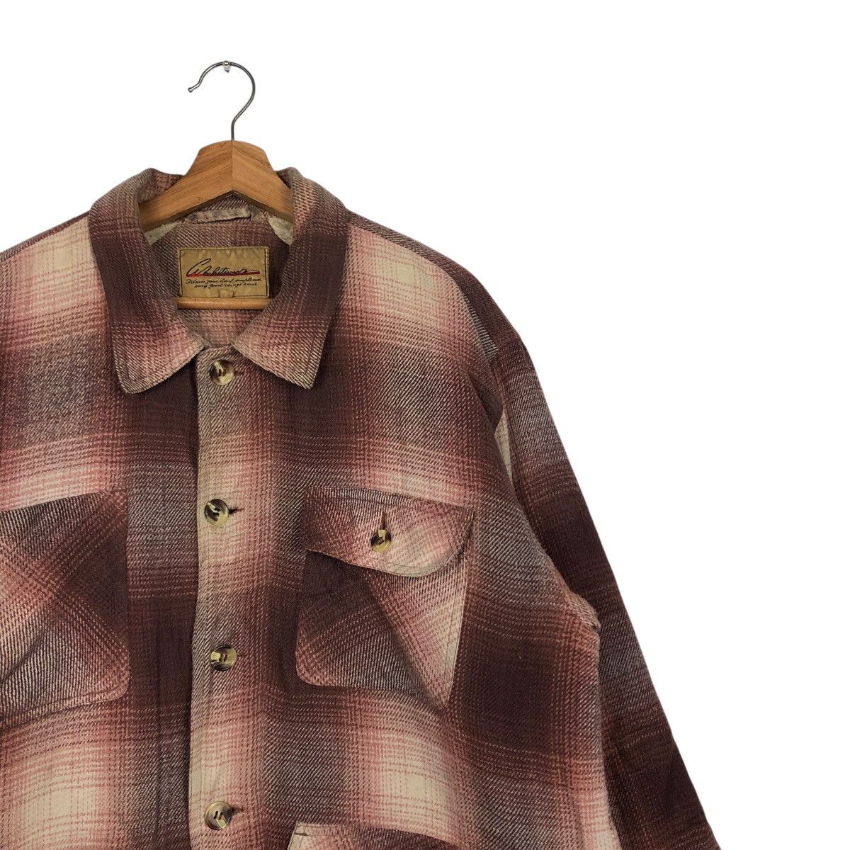 Hysteric Glamour 📌Vintage Shirt Button Jacket Shearling Tartan Design Size US L / EU 52-54 / 3 - 7 Thumbnail
