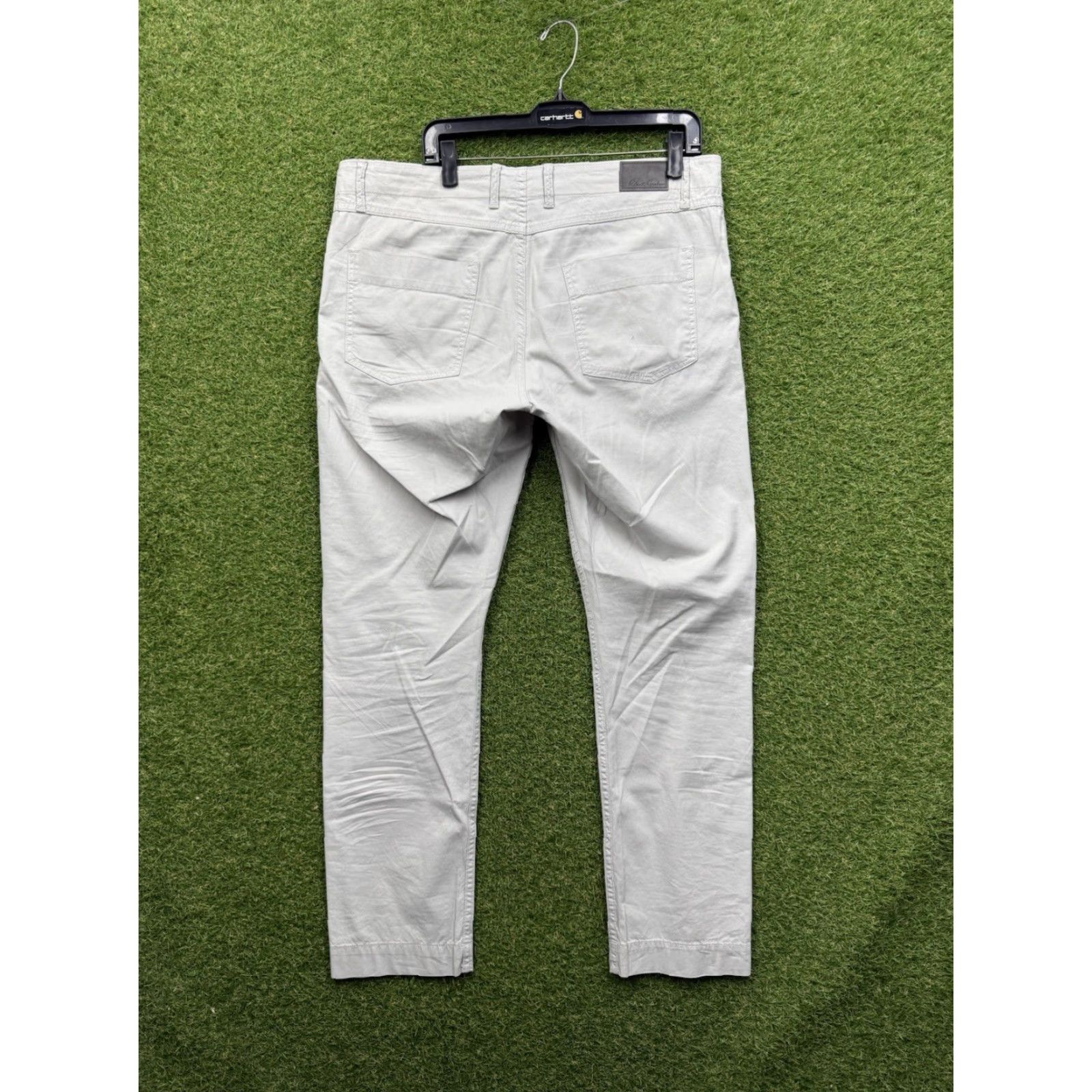 Robert Graham Robert Graham Pants Mens 35 White Chinos Slim Fit Straight Leg Stretch Casual Size US 35 - 2 Thumbnail