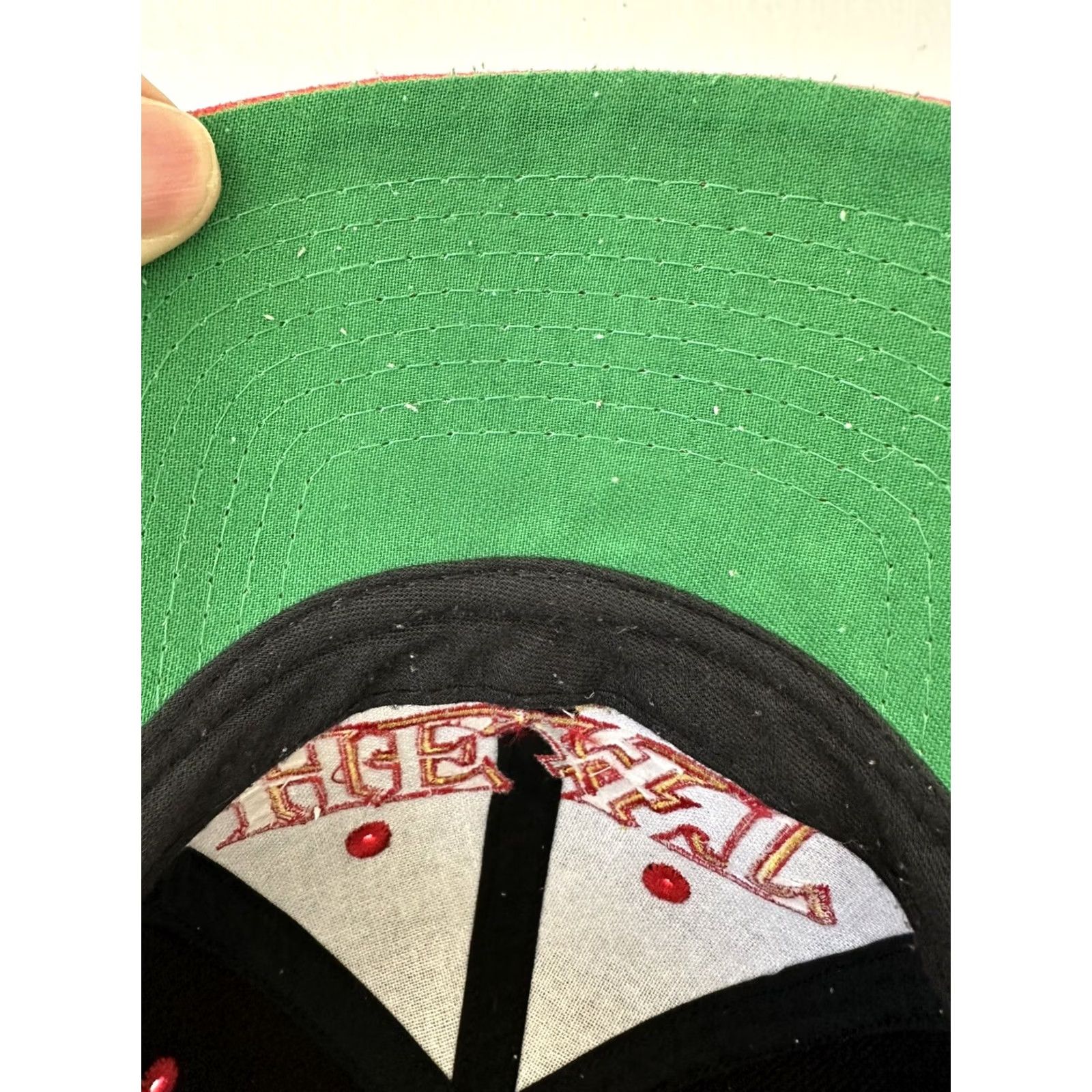 NBA VINTAGE 90s Miami Heat Snapback Hat Red Black Adjustable NBA Cap RARE Two Tone Mens Adjustable Black 90s Cap/Hat Size ONE SIZE - 6 Thumbnail