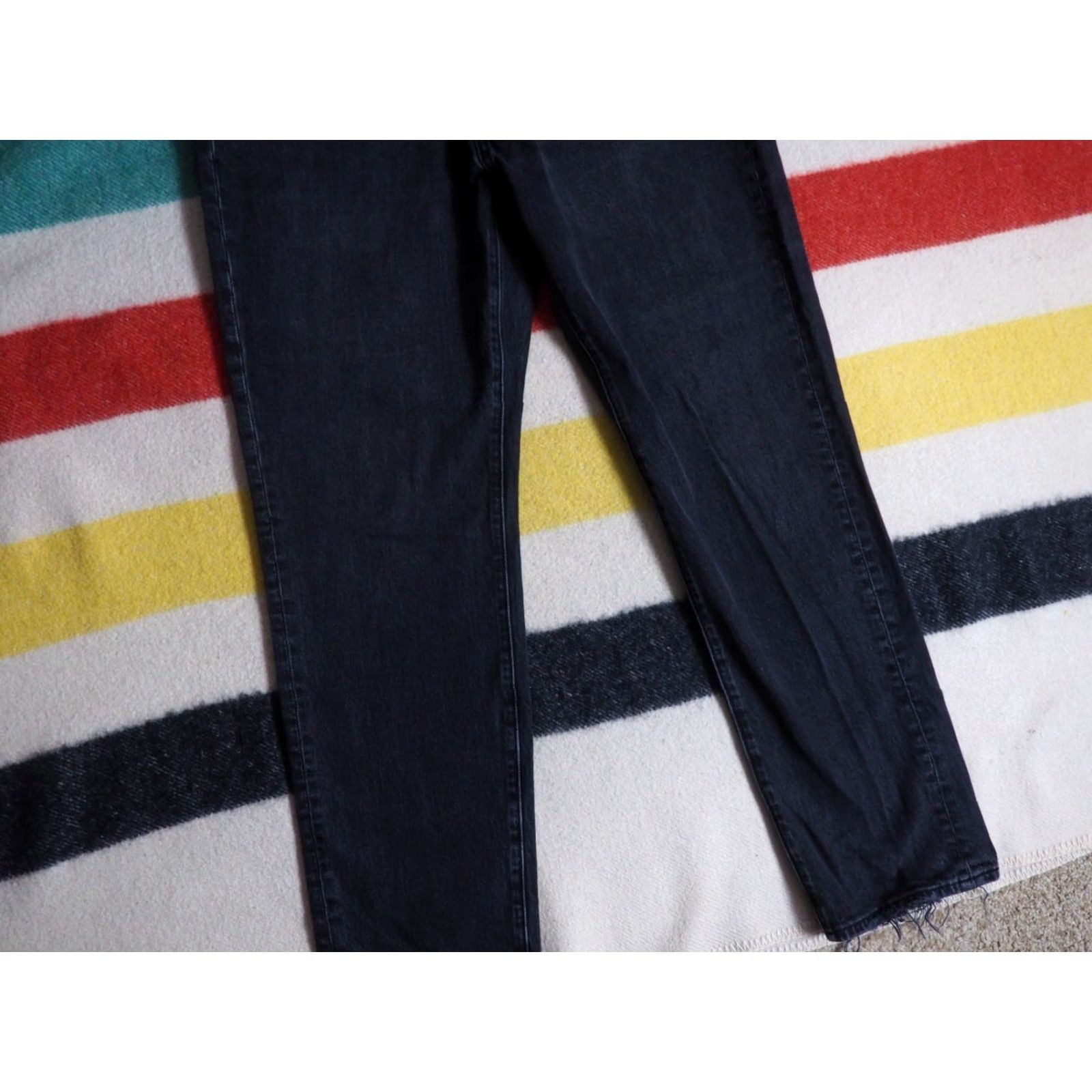 Abercrombie & Fitch VINTAGE Abercrombie & Fitch Denim Jeans Pants 36x32 Black Straight Stretch Logo Men Jeans Size US 36 / EU 52 - 7 Thumbnail