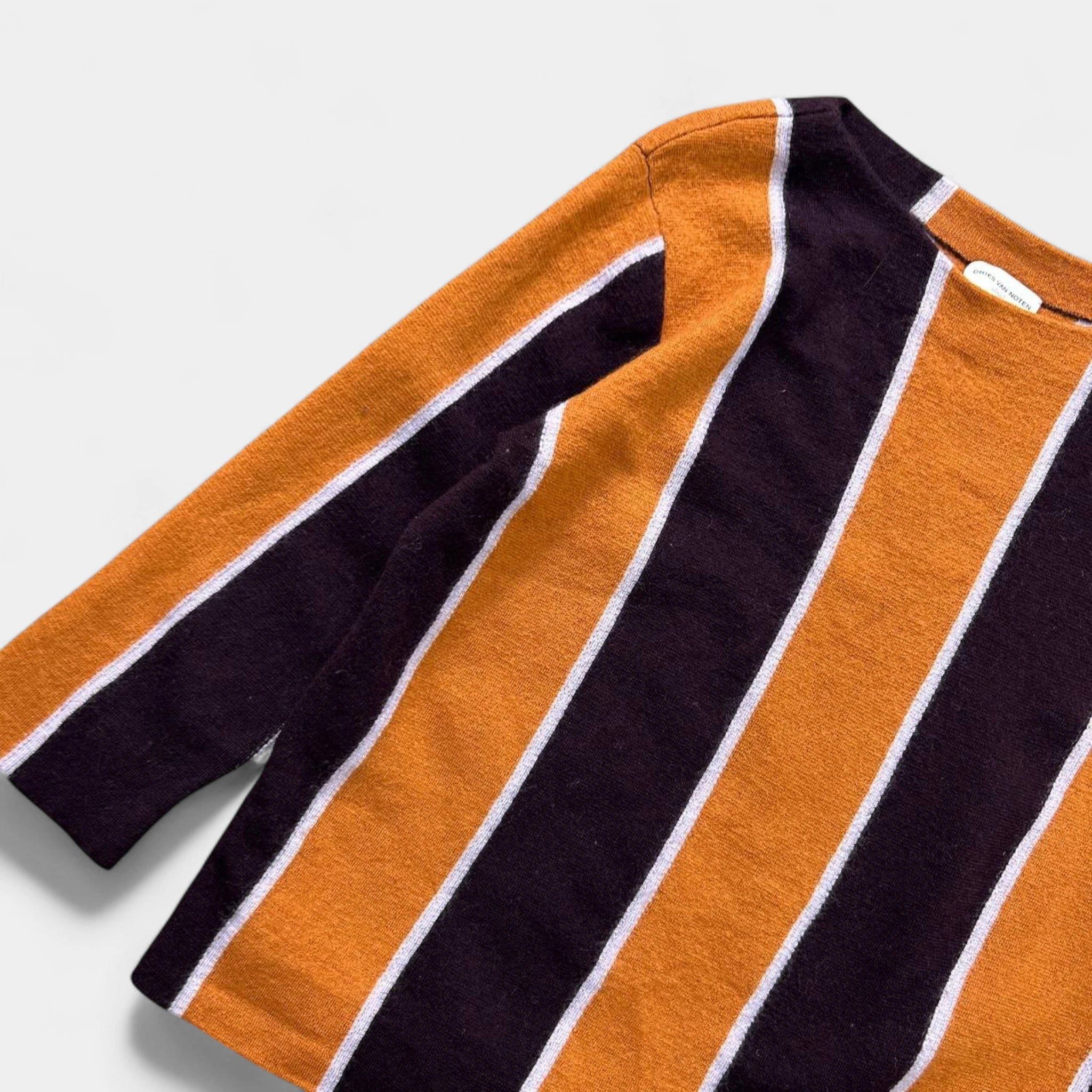 Dries Van Noten Dries Van Noten Purple and Orange Striped Sweater Size S / US 4 / IT 40 - 2 Thumbnail