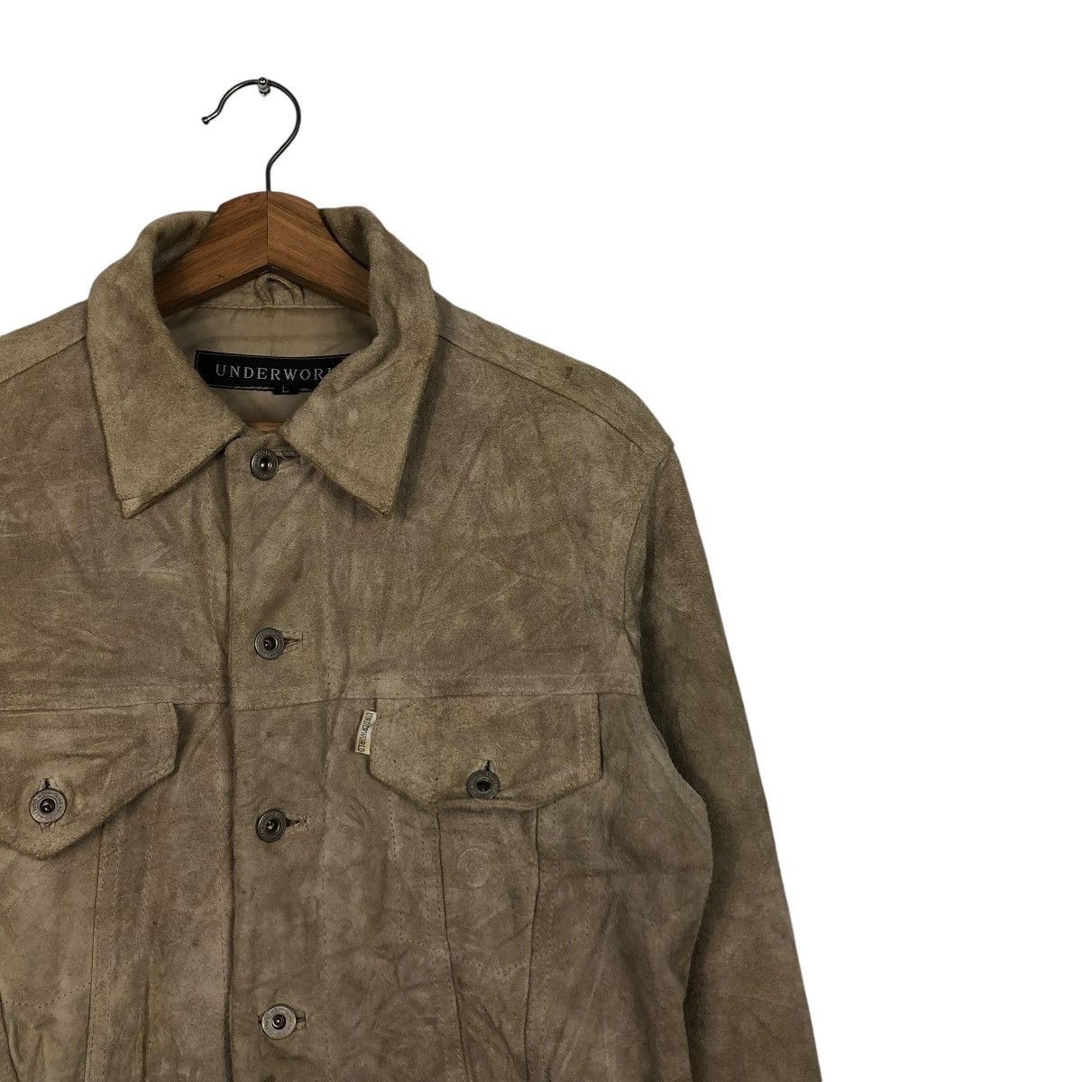 Japanese Brand VINTAGE GENUINE LEATHER BIKER JACKET UNDERWORLD ISSEYMIYAKE Size US L / EU 52-54 / 3 - 6 Thumbnail
