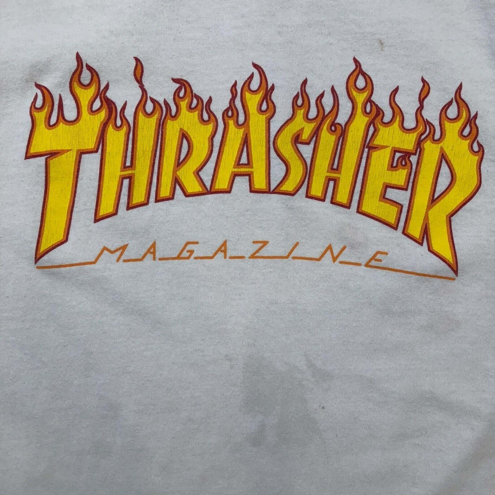 Thrasher × Vintage Thrasher Magazine T Shirt Flame Spell Out Skateboard Tee Size US S / EU 44-46 / 1 - 2 Thumbnail