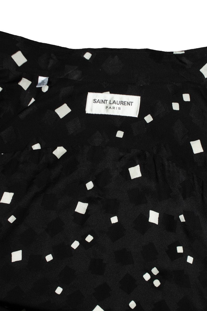 Saint Laurent Paris Saint Laurent, Square printed black and white shirt Size US S / EU 44-46 / 1 - 6 Thumbnail