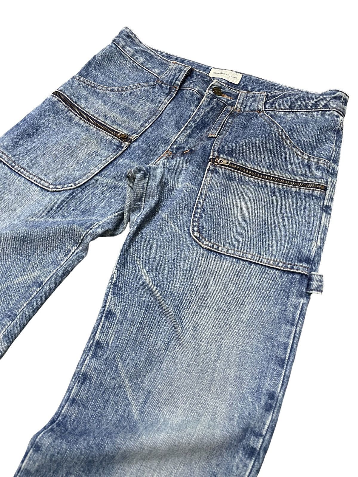 Final Home Tsumori Chisato Miyake Baker Carpenter Zip Up Leg Jeans Size US 30 / EU 46 - 7 Thumbnail