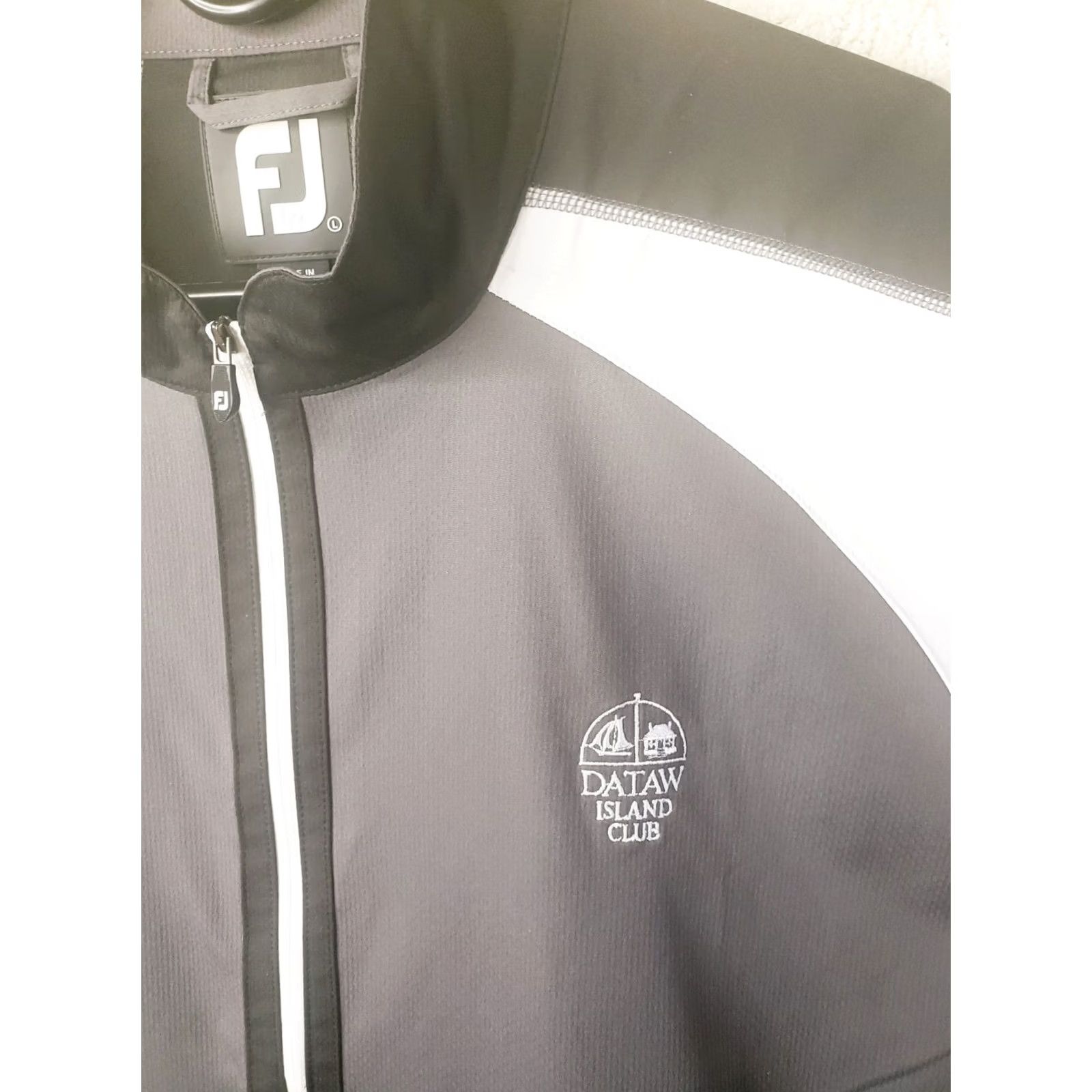 Footjoy Footjoy FJ Men's L Windbreaker Jacket Gray Black White S Sleeve Pockets 1/4 Zip Size US L / EU 52-54 / 3 - 4 Thumbnail