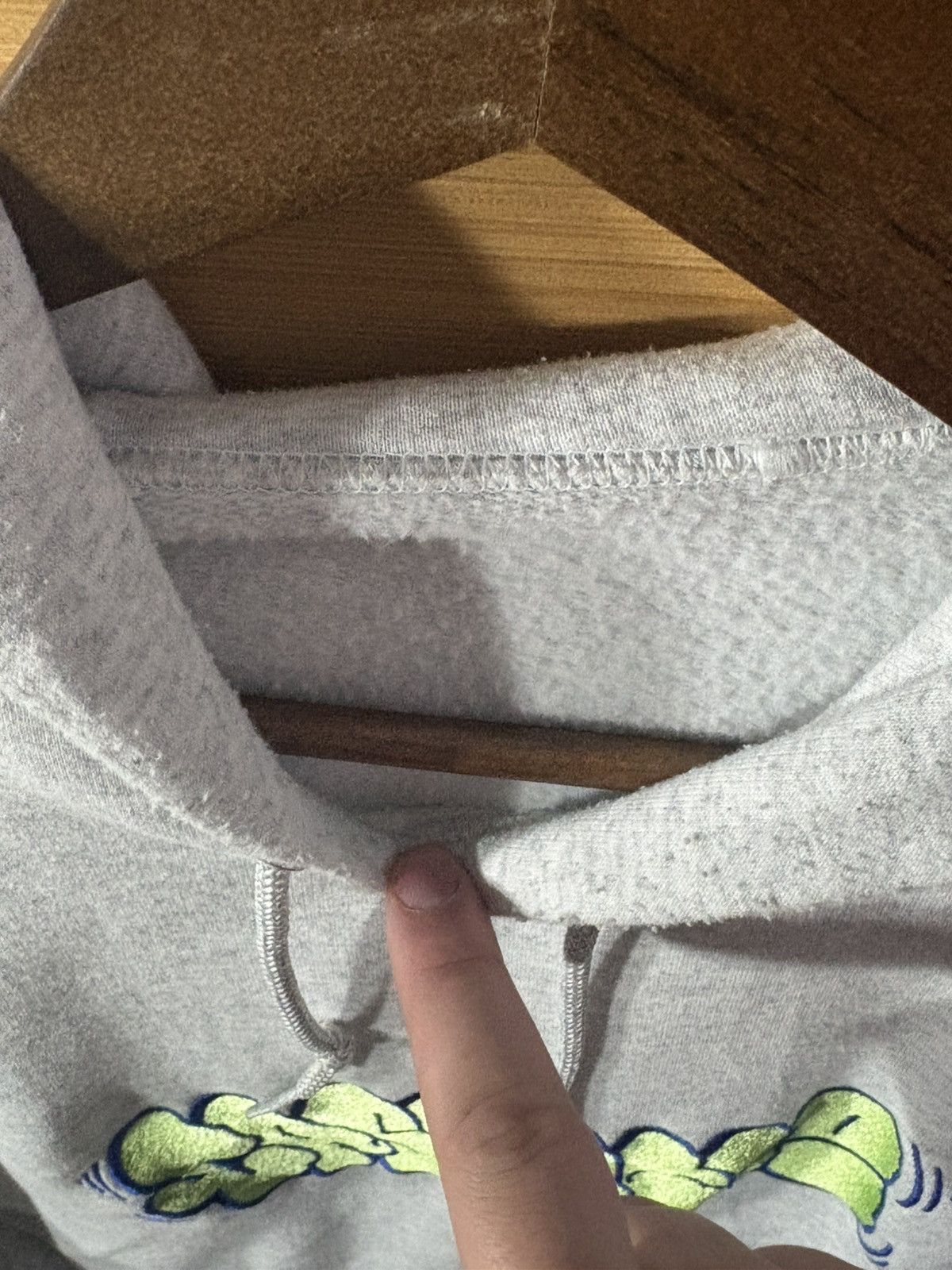 Vintage "CASSETTE" hoodie in heather grey Size US XL / EU 56 / 4 - 6 Thumbnail