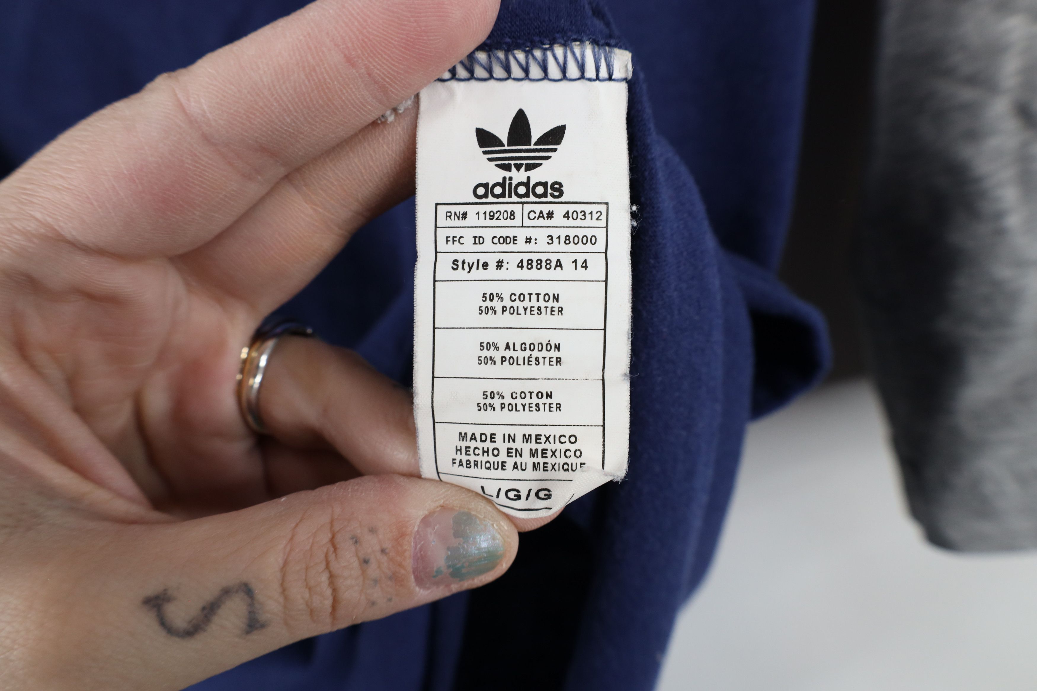 Adidas × Vintage Adidas MLS Chicago Fire Soccer Henley Raglan T-Shirt Blue Size US L / EU 52-54 / 3 - 9 Thumbnail