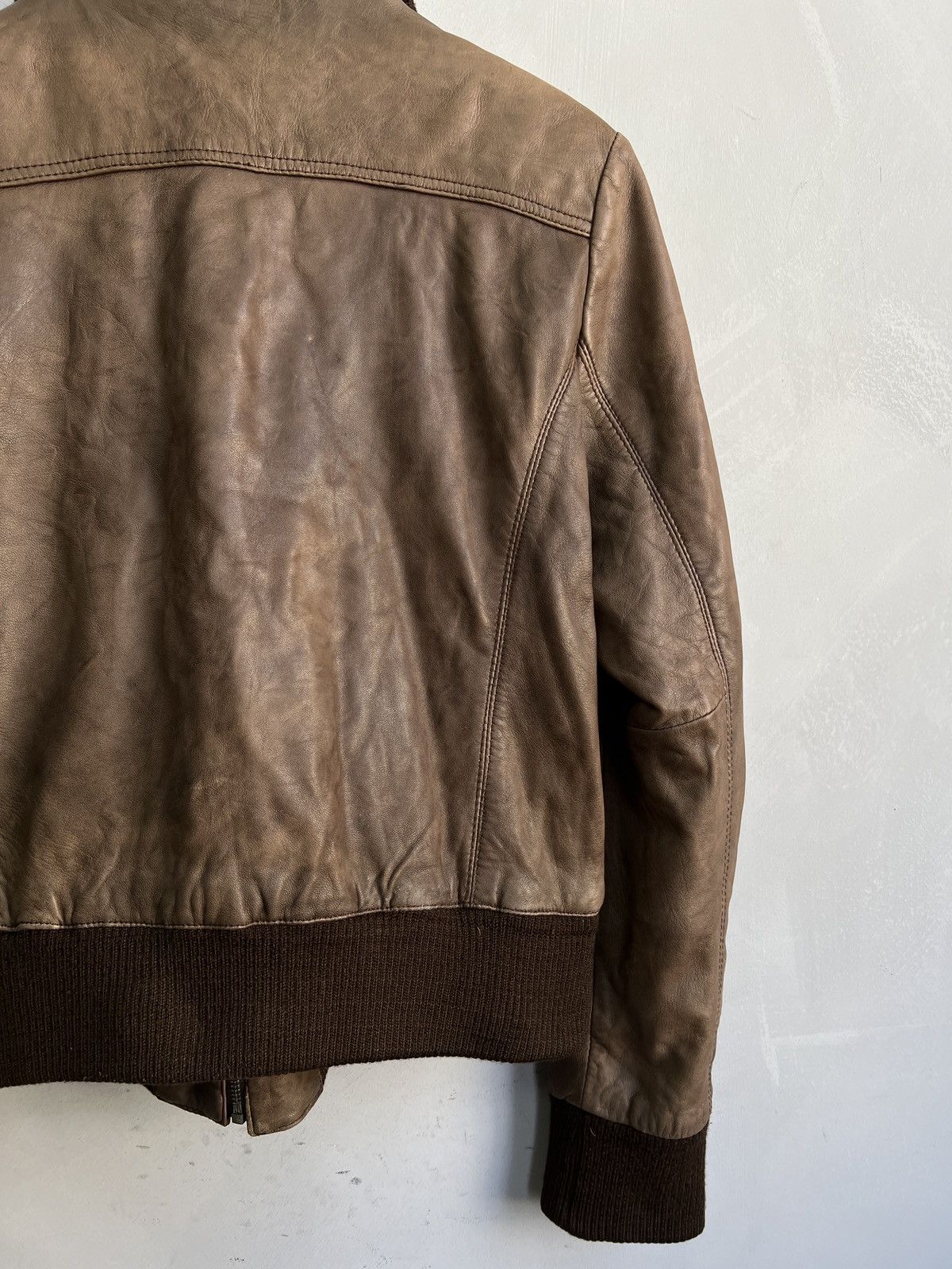 14th Addiction Gothic avant garde cropped bomber leather jacket y2k hype Size US M / EU 48-50 / 2 - 11 Thumbnail