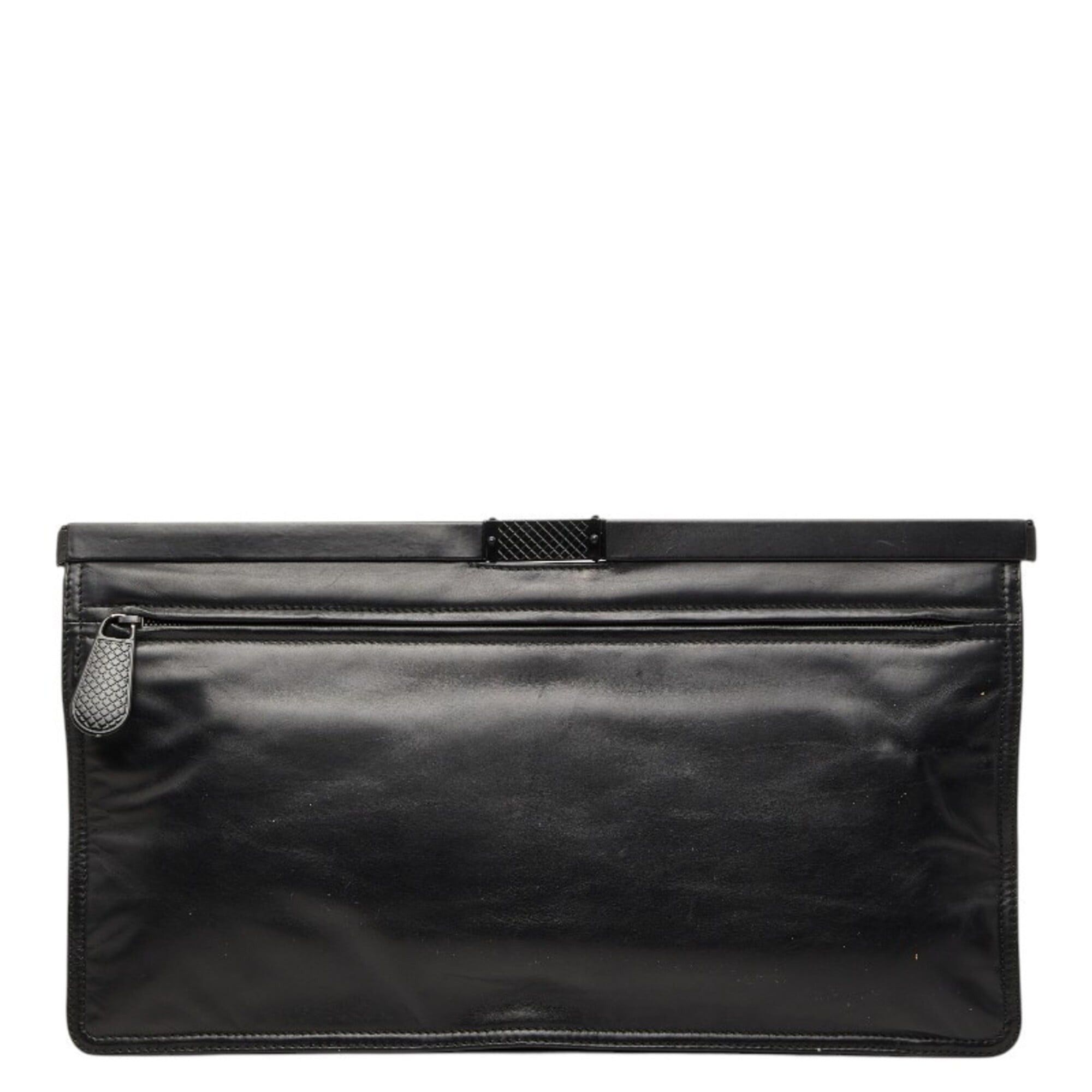 Bottega Veneta Bottega Veneta Clutch Bag, Second Black Leather, Women's BOTTEGAVENETA Size ONE SIZE - 1 Thumbnail