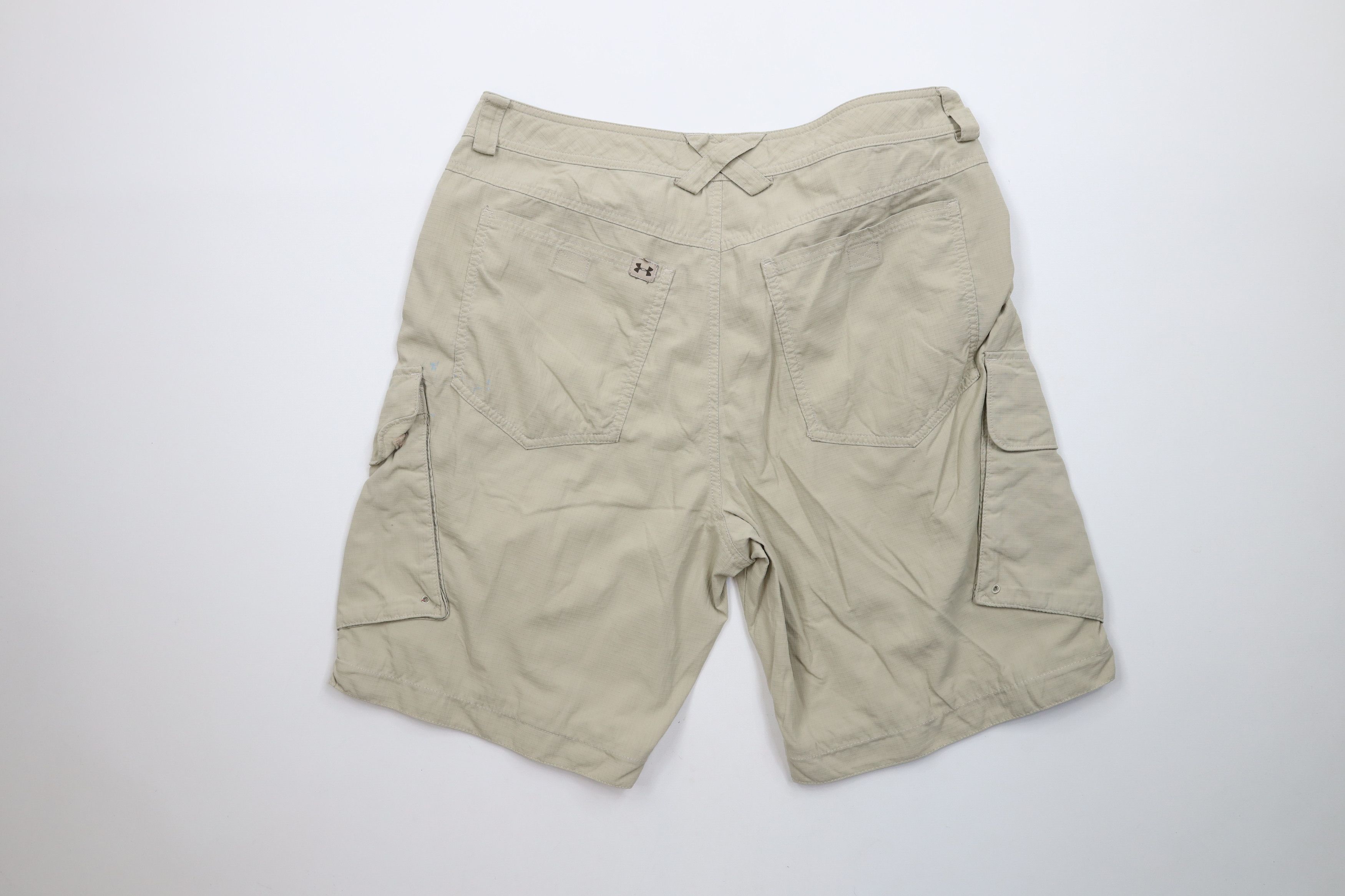 Under Armour × Vintage Vintage Under Armour Ripstop Baggy Cargo Shorts Beige Size US 34 / EU 50 - 12 Thumbnail