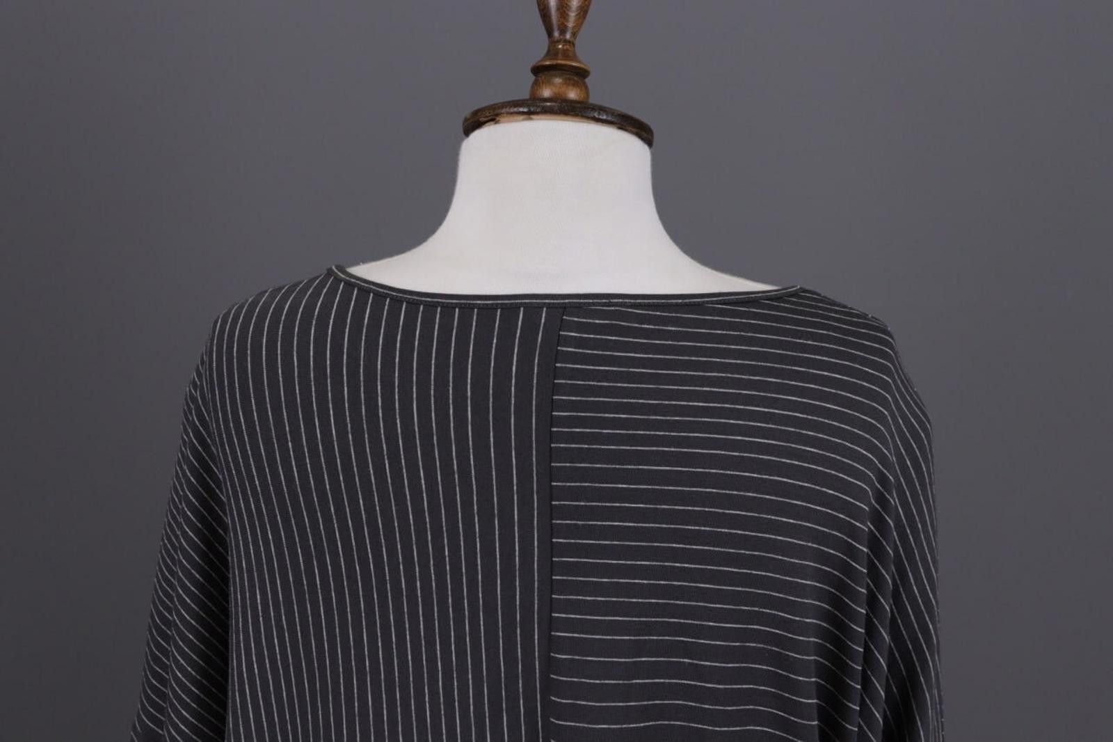 Oscar De La Renta Oska Brown Striped Relaxed Lagenlook Tunic Dress Size 2 Size XS / US 0-2 / IT 36-38 - 11 Thumbnail