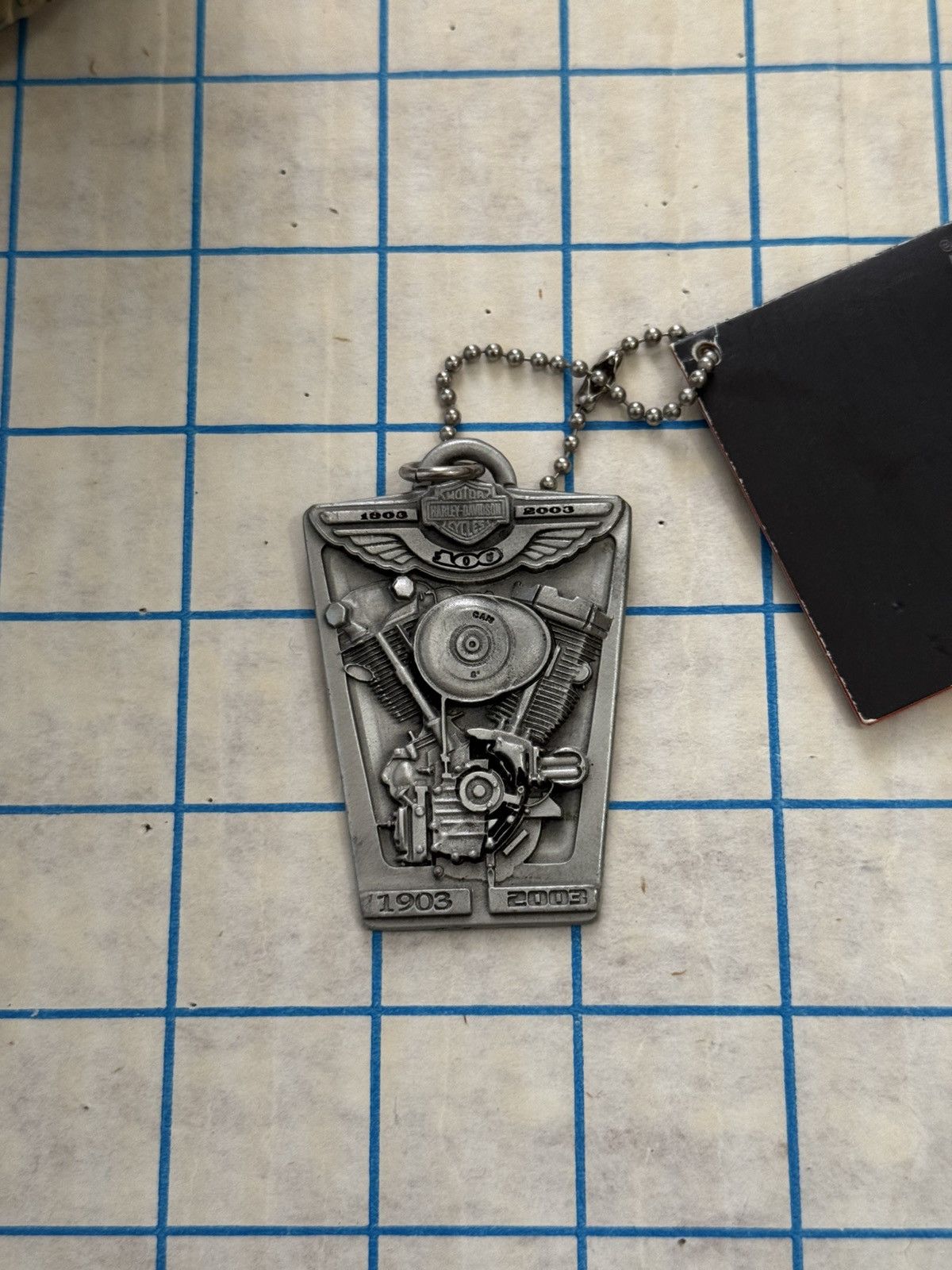 Harley Davidson Harley Davidson 100th Anniversary Pewter Key Chain Motorcycl Size ONE SIZE - 6 Thumbnail