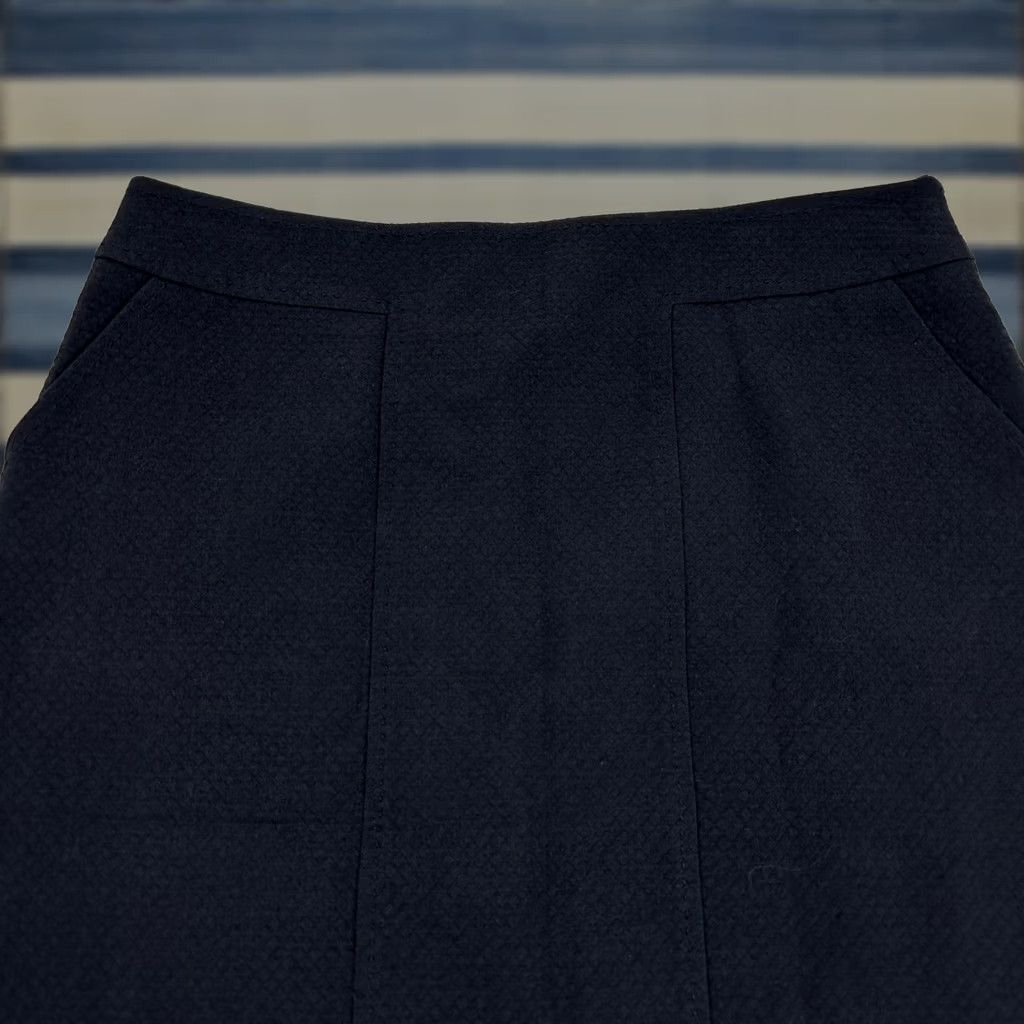 J.McLaughlin J.McLaughlin Black Textured Piqué A-Line Mini Skirt Womens 8 Made in USA Pockets Size 30" / US 8 / IT 44 - 1 Thumbnail
