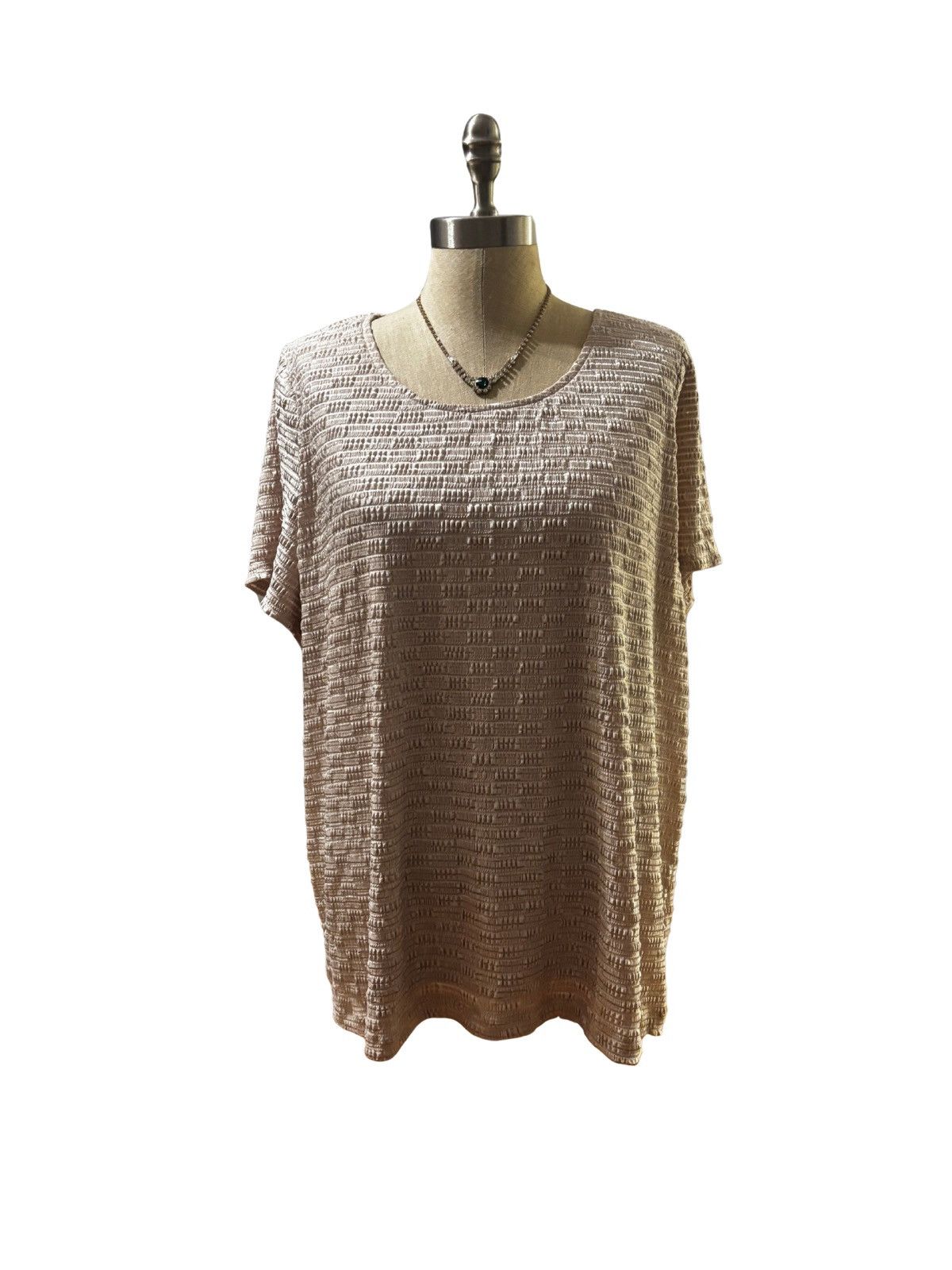Laura Ashley Women’s beige texture Top.wt2604 Size XXL / US 16-18 / IT 52-54 - 1 Thumbnail