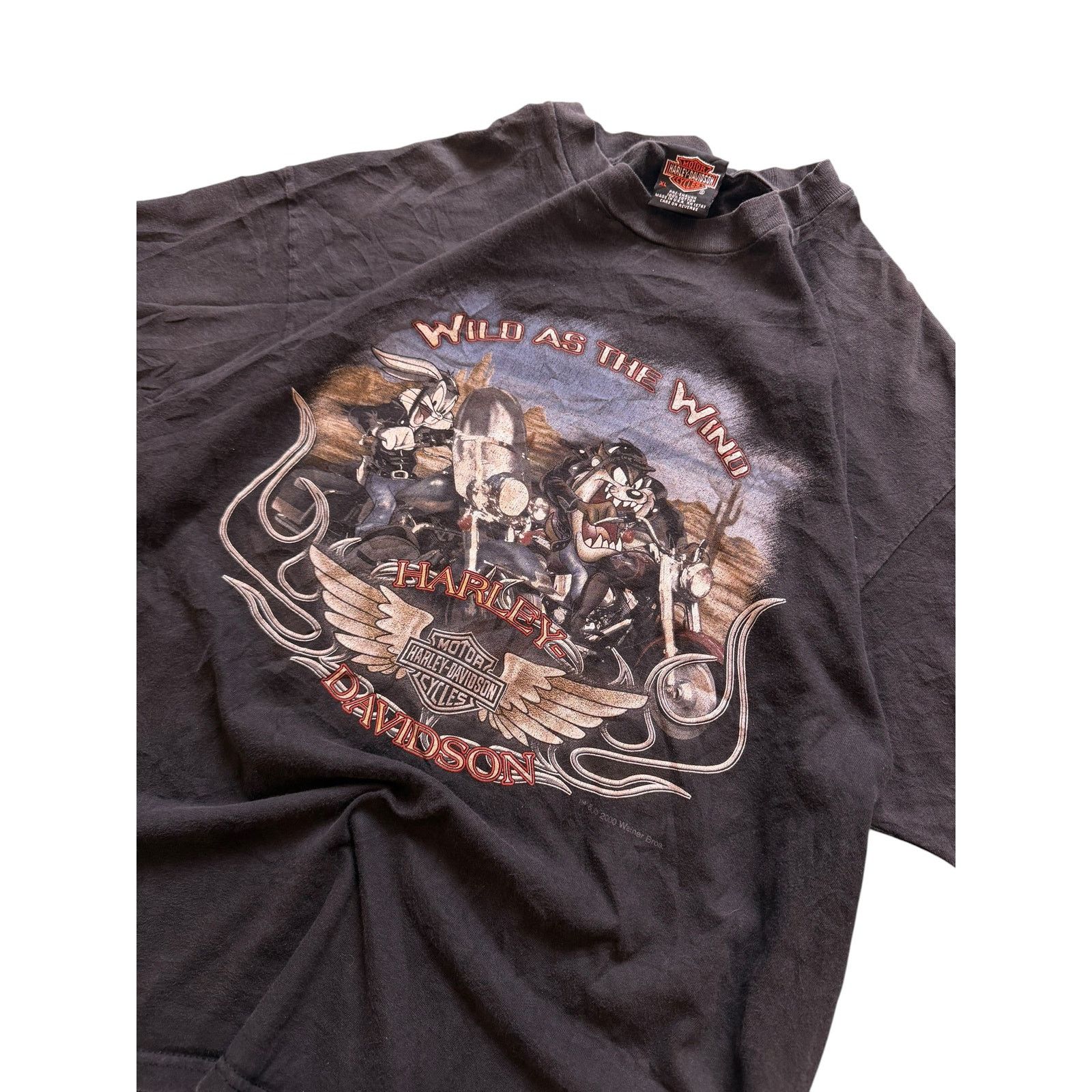 Vintage Vintage Looney Tunes "Wild as the Wind" Harley-Davidson Tee Size US L / EU 52-54 / 3 - 2 Thumbnail