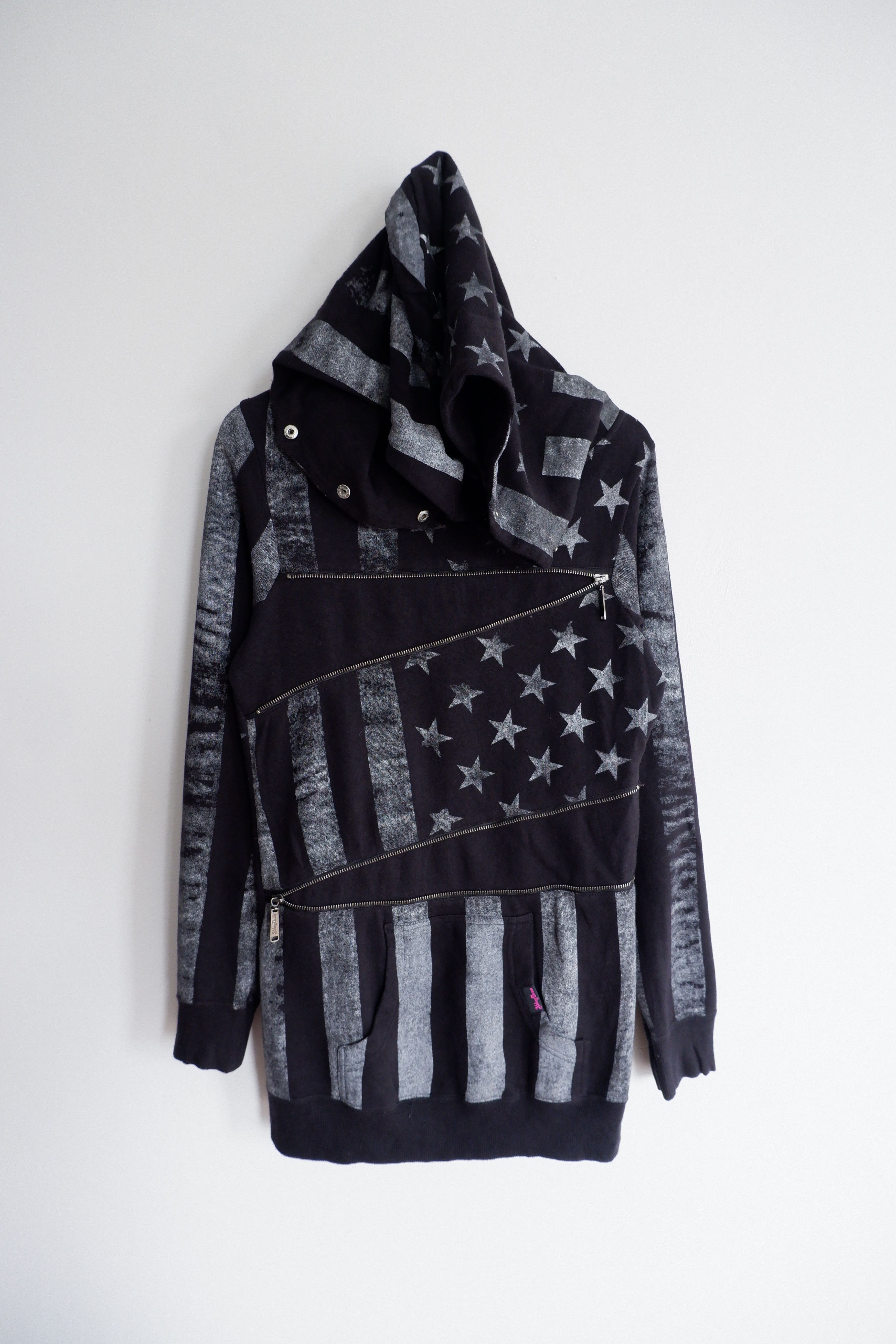 image of If Six Was Nine x Seditionaries Vintage Abbey Dawn American Flag Big Hoodie, Men's (Size Medium)