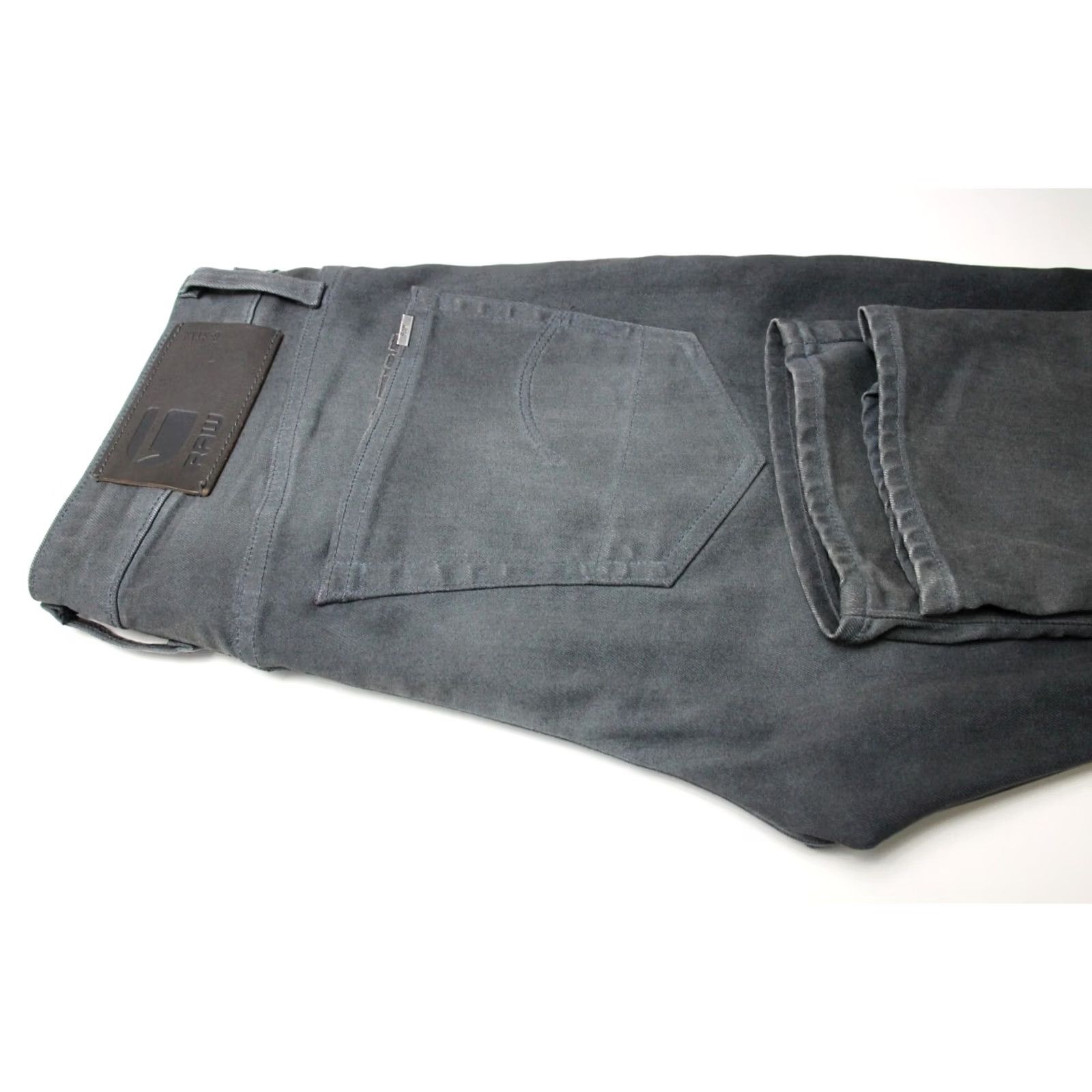 G-Star G-STAR 3301 Slim Jeans Men's Grey Faded Denim Button Fly Stretch W30/L36 Size US 30 / EU 46 - 5 Thumbnail