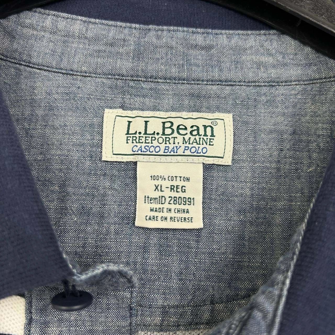 L.L. Bean L.L Bean Polo Shirt Men Black White Striped Cotton XL Size US XL / EU 56 / 4 - 6 Thumbnail