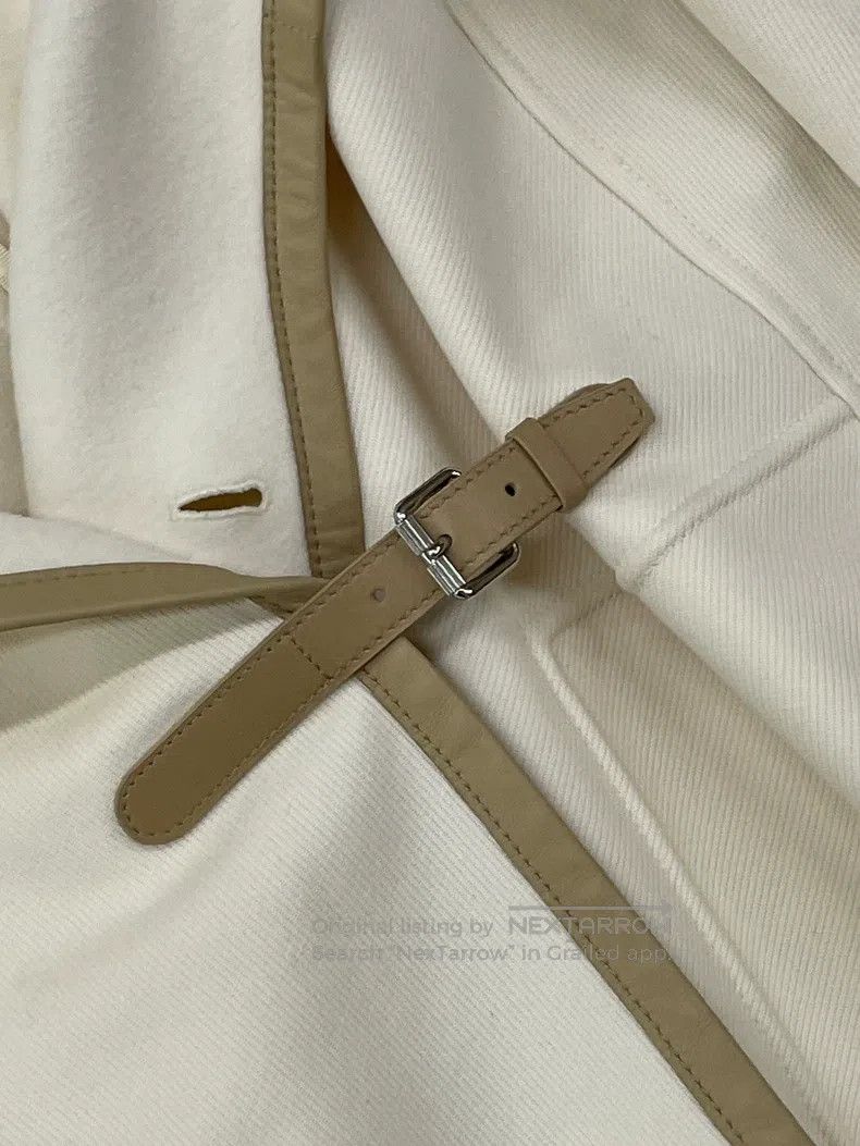Hermes Hermes White Patch Leather Coat Jacket Size XS / US 0-2 / IT 36-38 - 3 Thumbnail