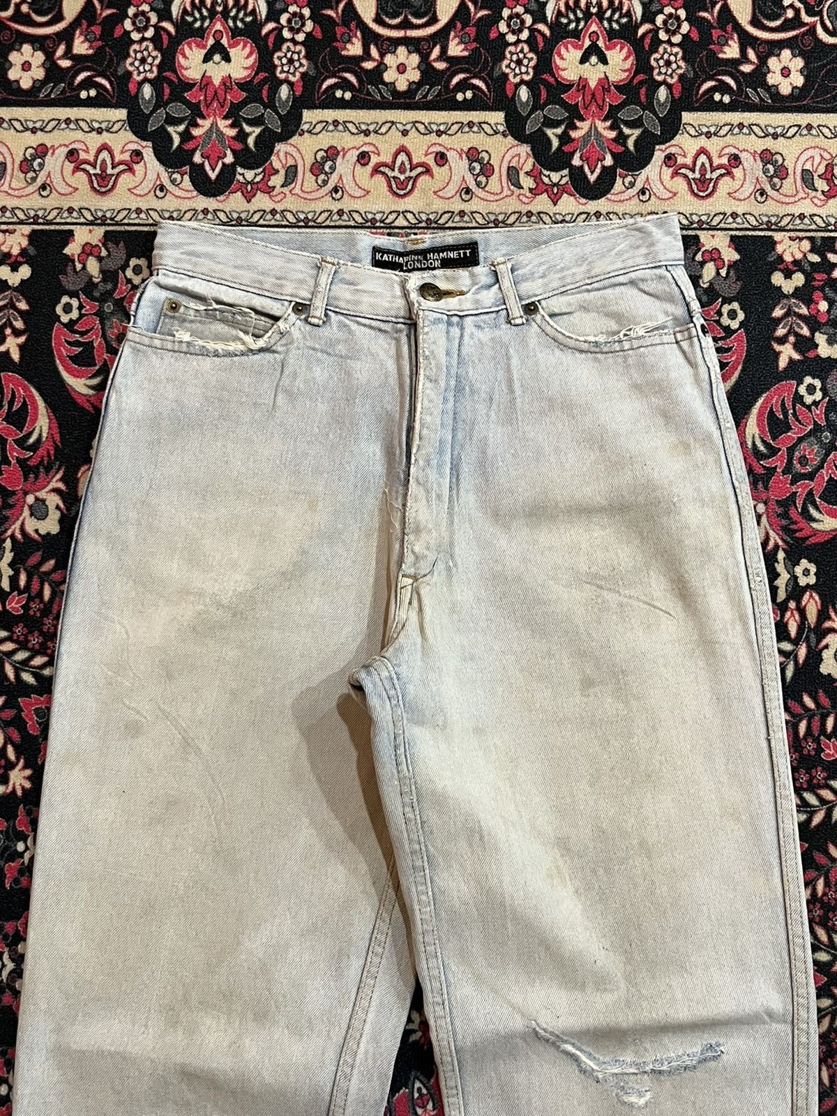 Katharine Hamnett London Katharine Hamnett London High Rise Light Blue Barrel Jeans Size 28" / US 6 / IT 42 - 4 Thumbnail