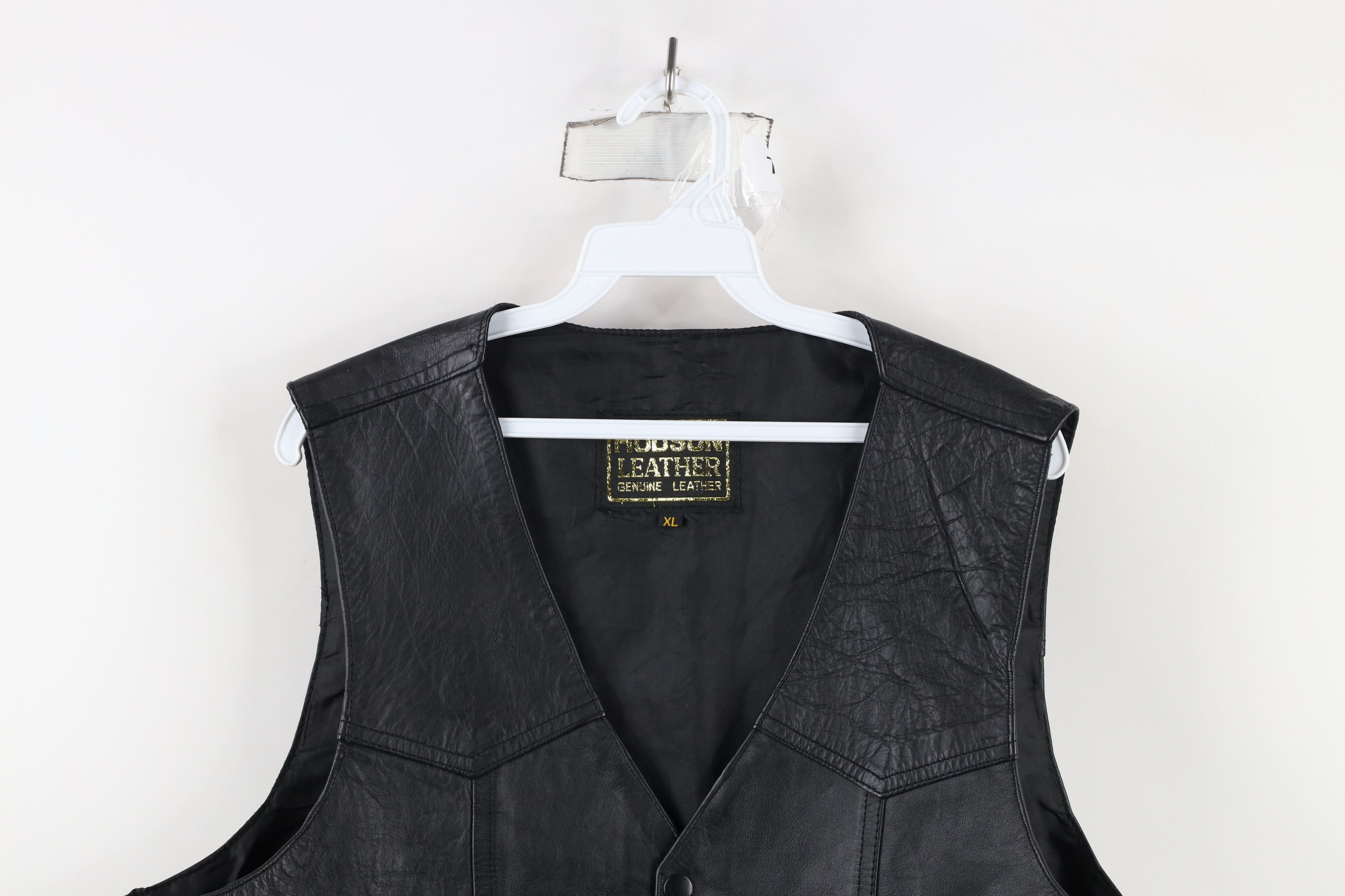 Vintage Vintage 90s Streetwear Leather Motorcycle Riding Vest Jacket Size US XL / EU 56 / 4 - 2 Thumbnail