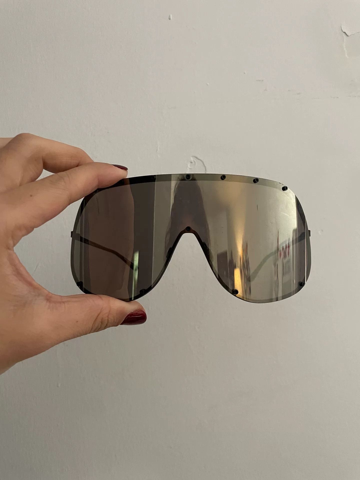 Rick Owens Rick Owens Mask Oversized Mirror Sunglasses Size ONE SIZE - 1 Thumbnail