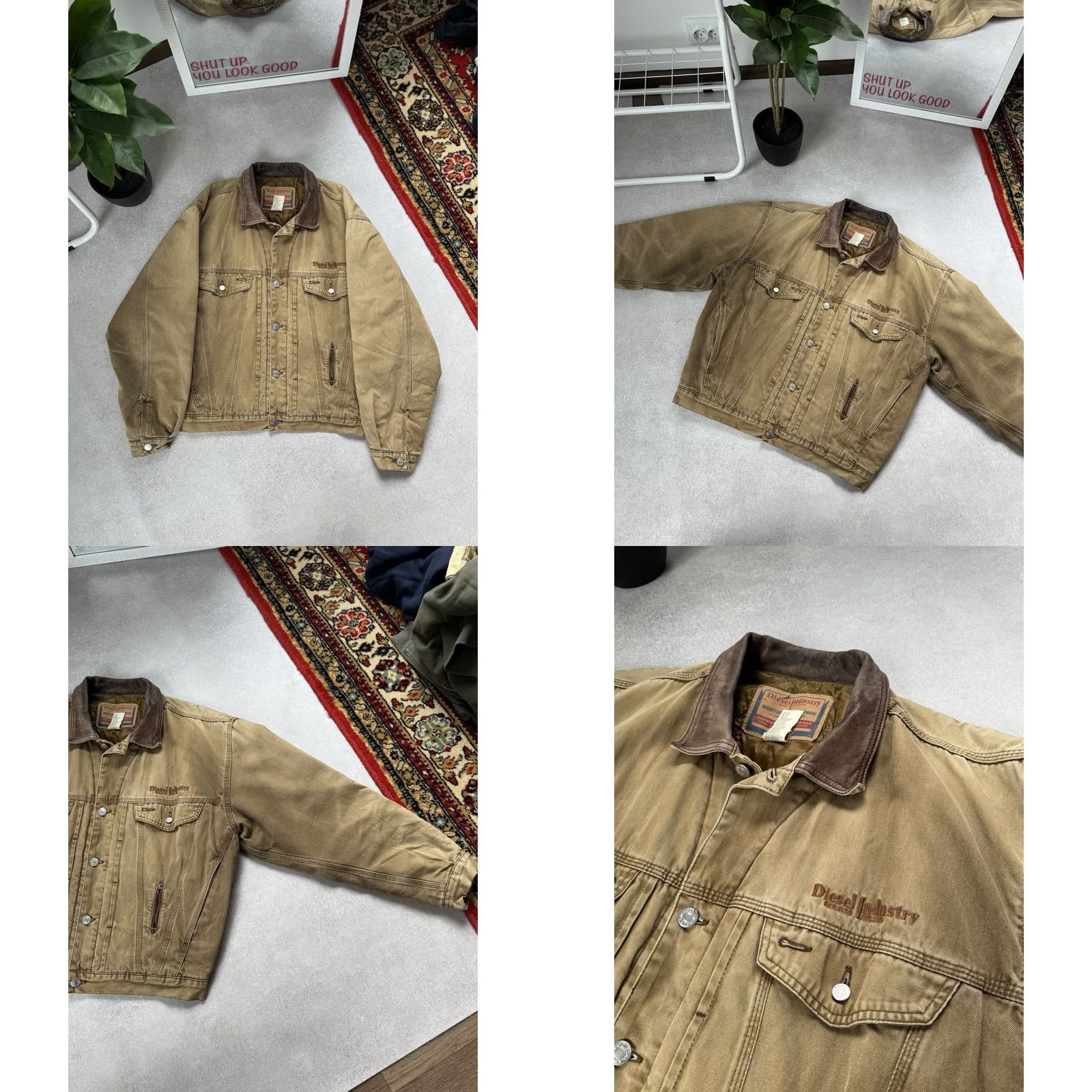 Diesel VINTAGE Diesel Jacket Brown 90s Workwear Canvas Button-Up M Mens Bomber Jacket Size US M / EU 48-50 / 2 - 8 Thumbnail