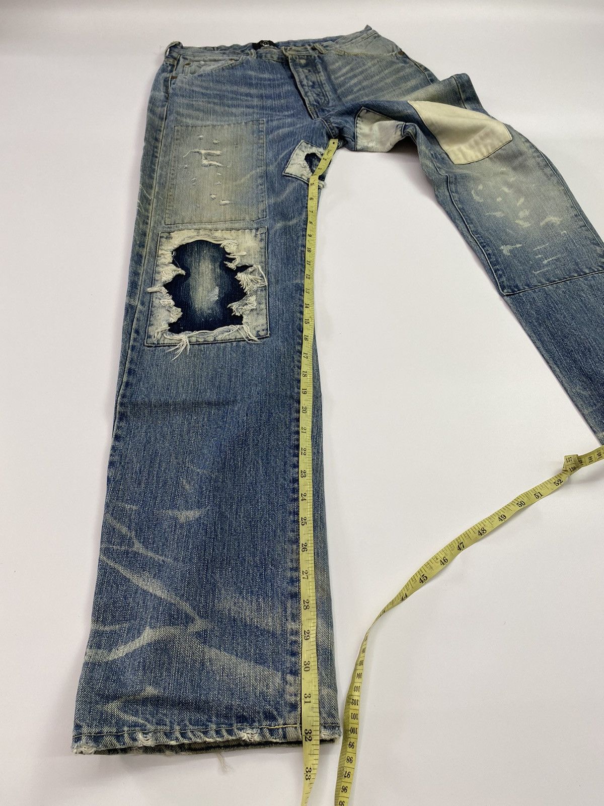 Jean × Vintage Selvedge patchwork jeans pant japanese brand Size US 30 / EU 46 - 13 Thumbnail