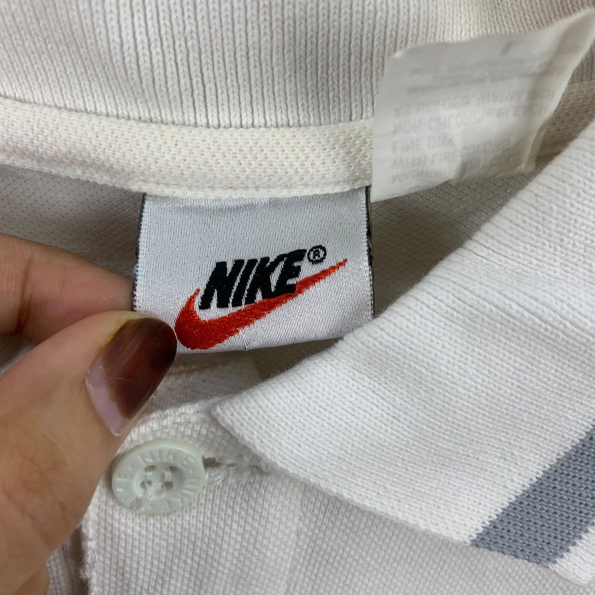 Nike Vintage NIKE USA Embroidered Swoosh Logo Polo Tee Shirt Size L / US 10 / IT 46 - 7 Thumbnail