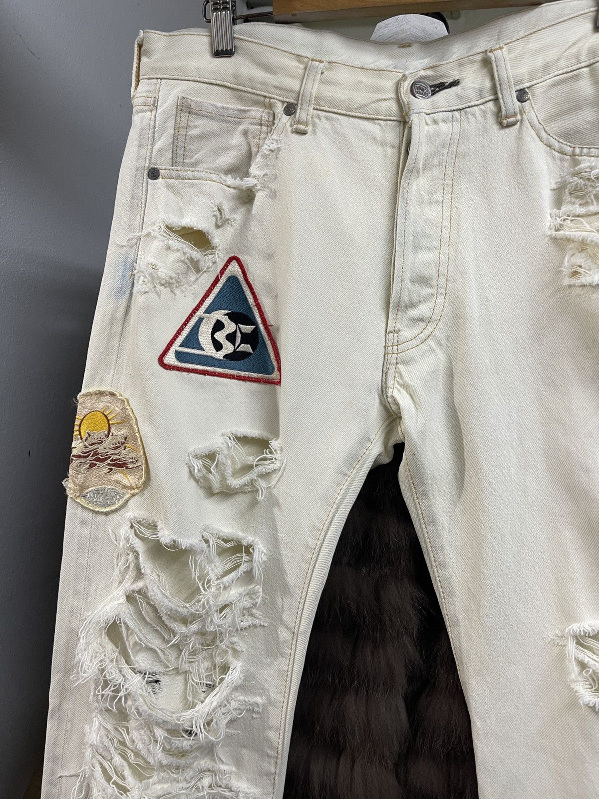 Billionaire Boys Club BBC Destroyed Ripped Jeans Size US 32 / EU 48 - 5 Thumbnail