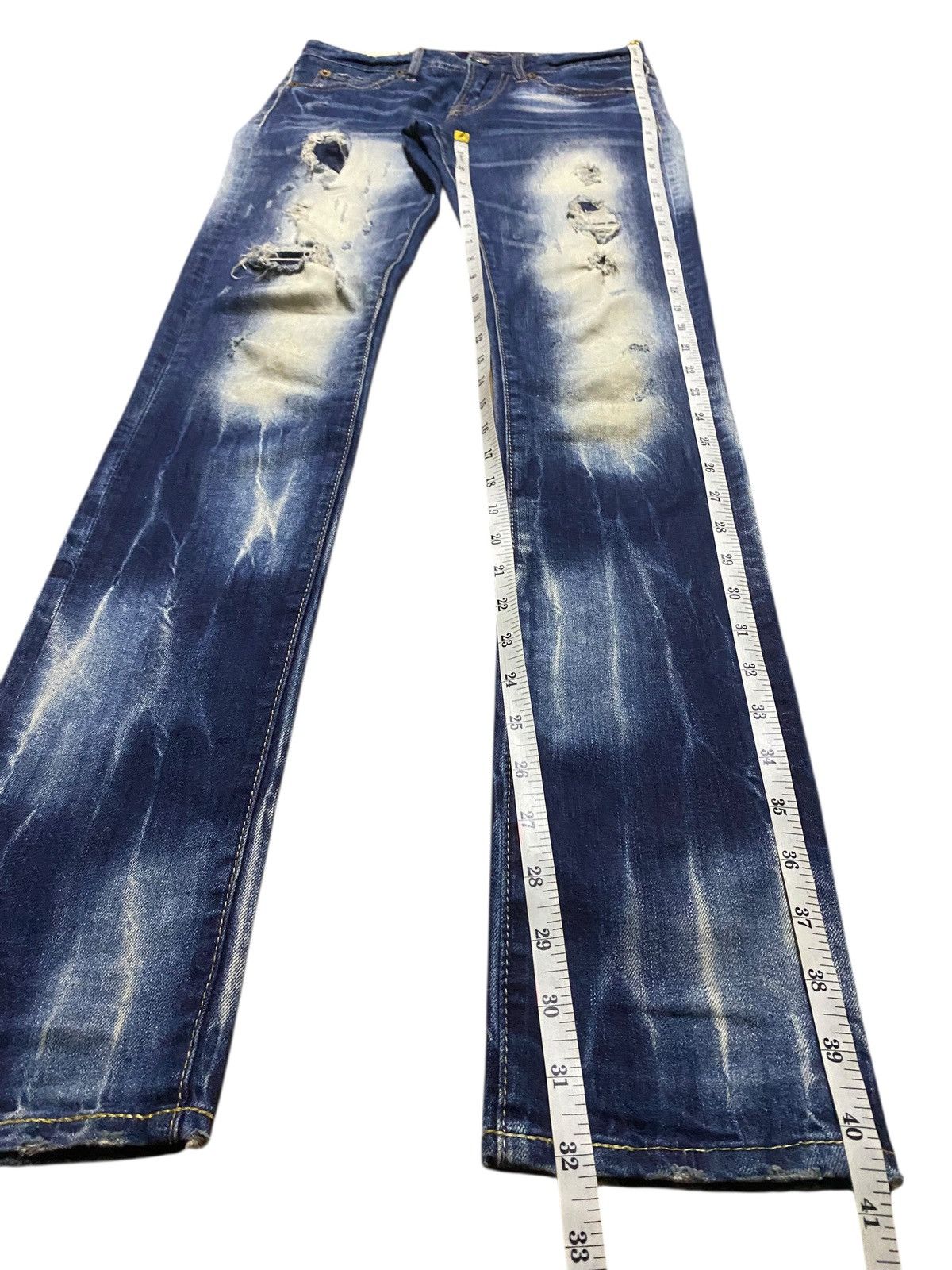 Other Vintage Westwood Thunder Wash Distressed Skinny Jeans Size US 28 / EU 44 - 14 Thumbnail
