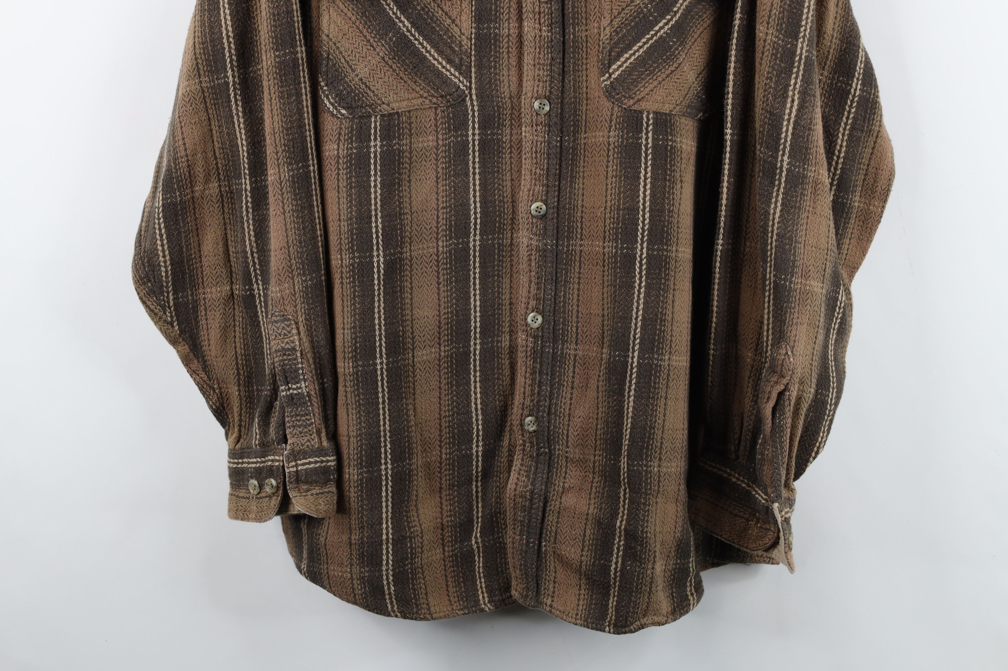 Vintage Vintage 90s Y2K Streetwear Baggy Flannel Button Shirt Plaid Size US L / EU 52-54 / 3 - 3 Thumbnail