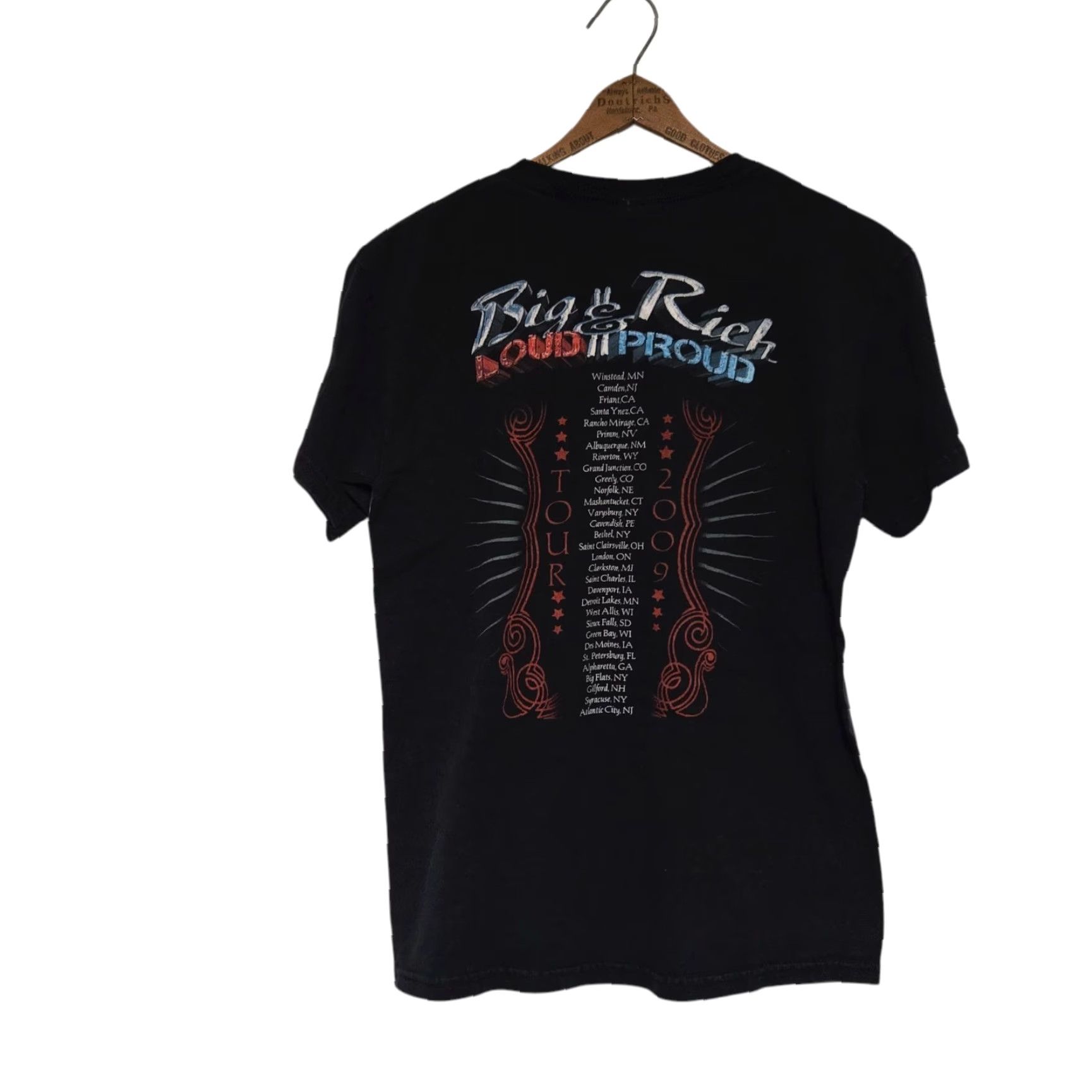 Vintage Big & Rich 2009 Tour T Shirt Loud & Proud Tee Size Small Black Shirt Mens S Black 2009 Tour Tee Size US S / EU 44-46 / 1 - 5 Thumbnail