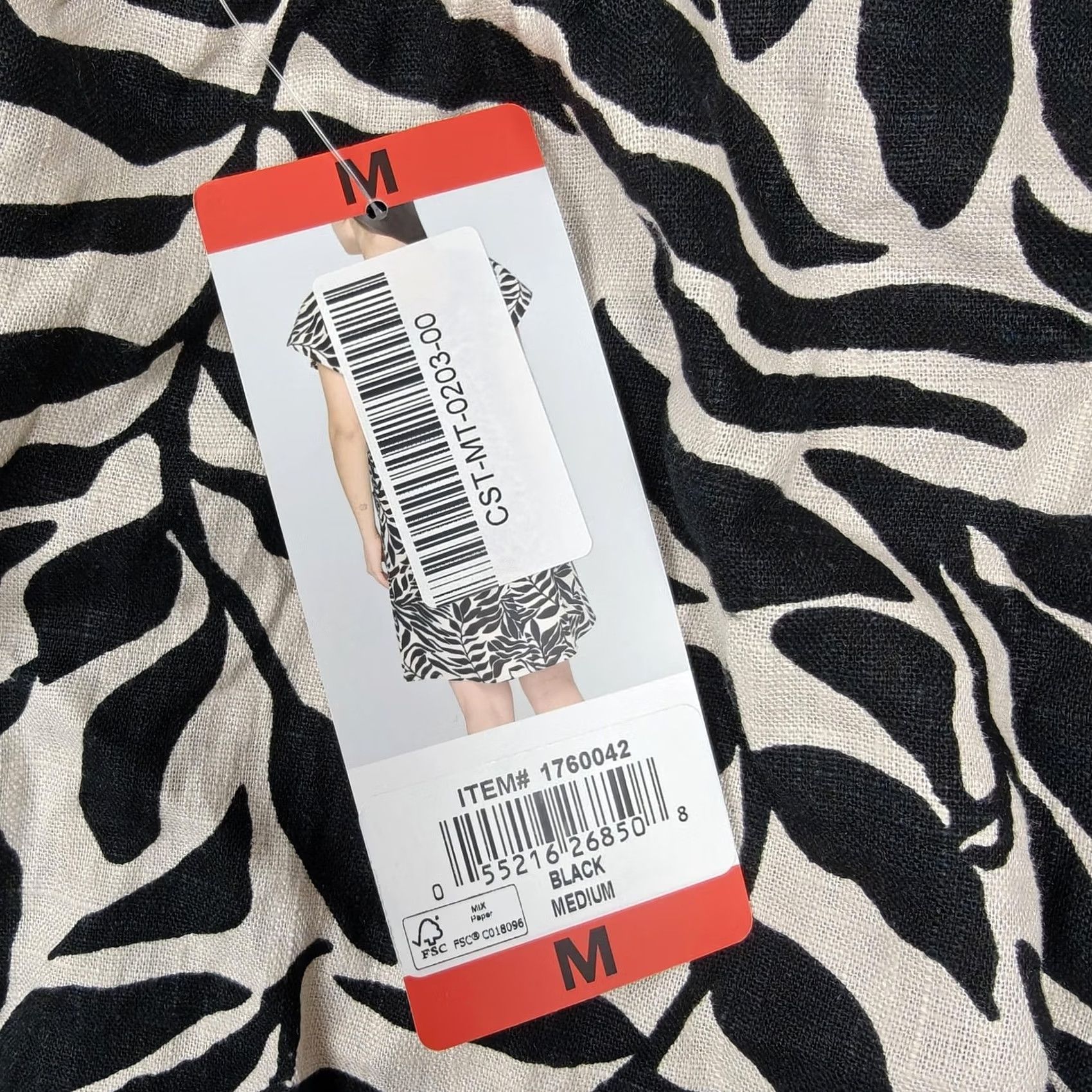 Nicole Miller Nicole Miller Original Dress Womens M Black Tropical Linen Shift Sundress Size M / US 6-8 / IT 42-44 - 4 Thumbnail