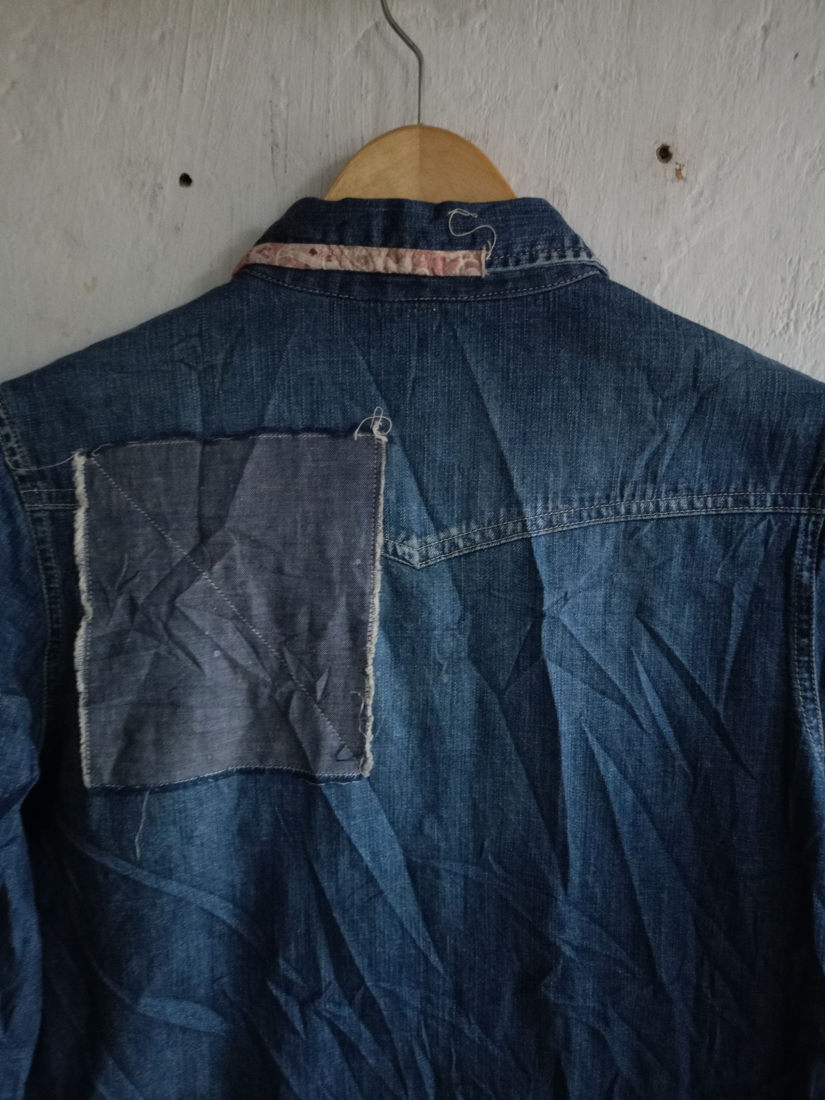 Japanese Brand Ungrid Long Sleeve Patchwork Denim Shirts style kapital Size US M / EU 48-50 / 2 - 5 Thumbnail