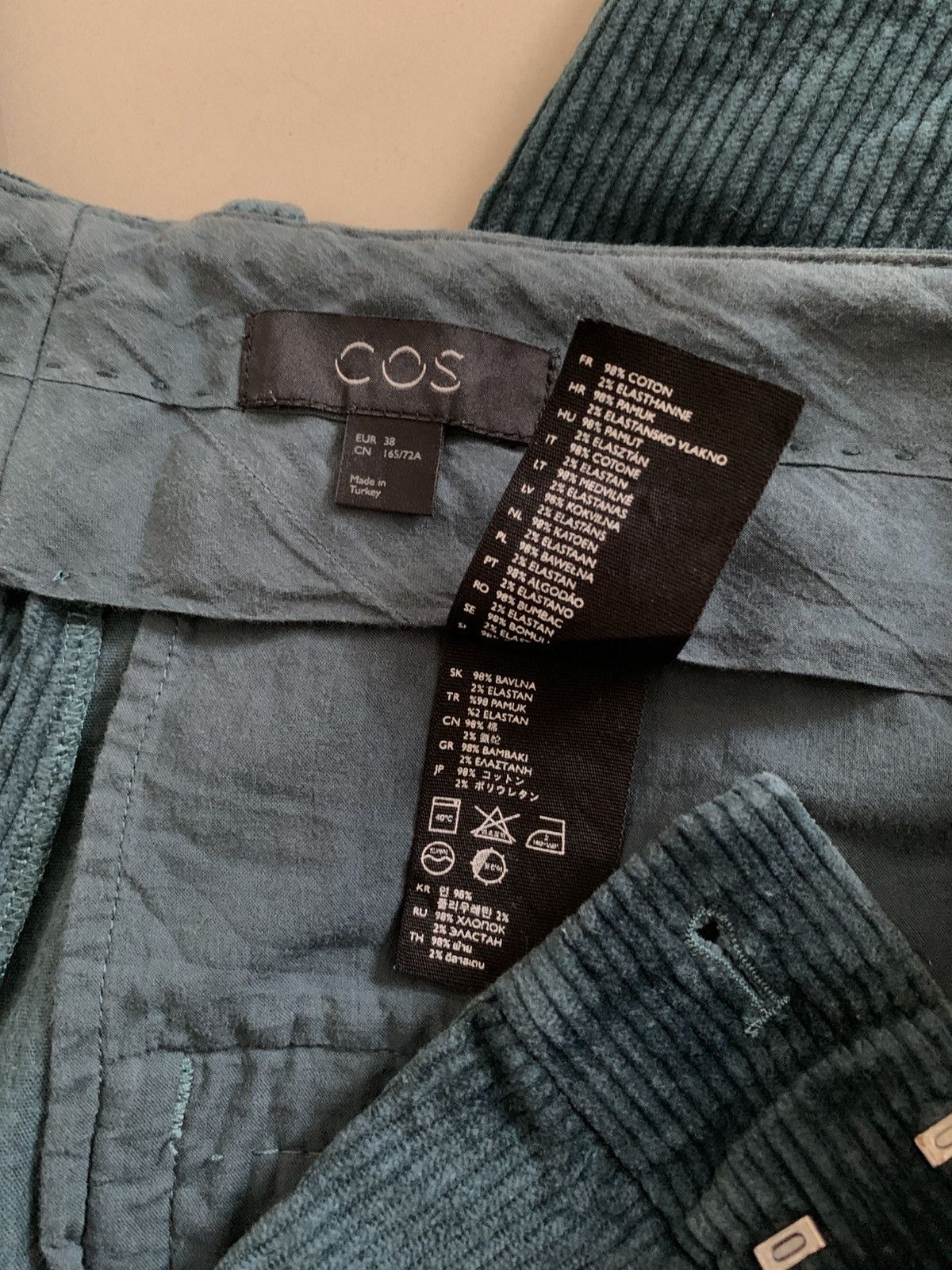 Cos COS Pleated Corduroy Wide Leg Pants Size 26" / US 2 / IT 38 - 5 Thumbnail