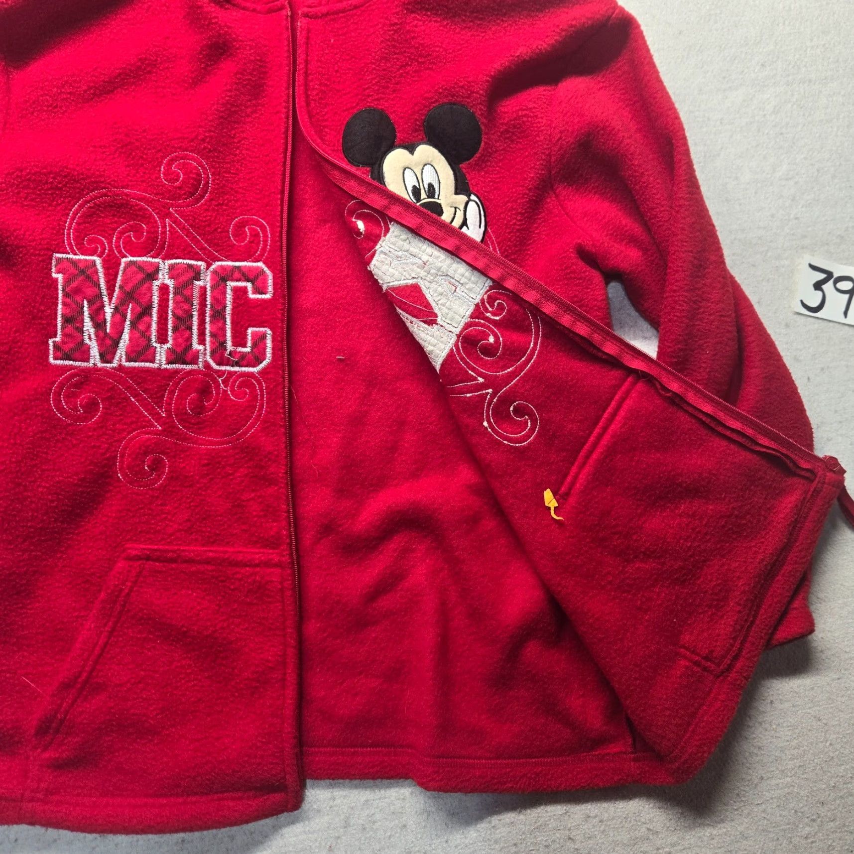 Disney Disney Mickey Mouse Hoodie Full Zip Red Women's 1X 16W Adult Fleece Jacket Size XL / US 12-14 / IT 48-50 - 5 Thumbnail