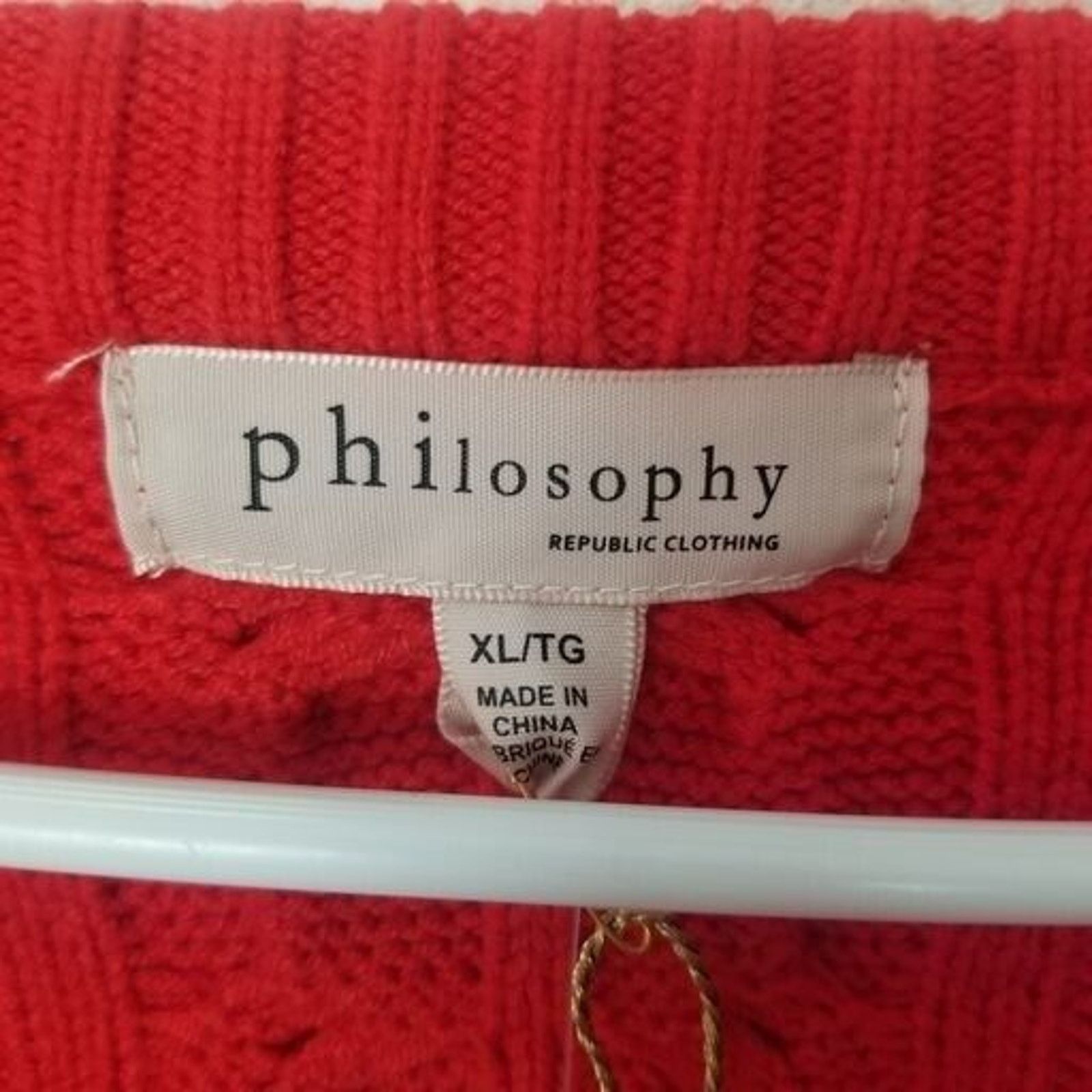 Phipps Philosophy Womens Cable Knit Fisherman Sweater XL Cabincore Size XL / US 12-14 / IT 48-50 - 6 Thumbnail