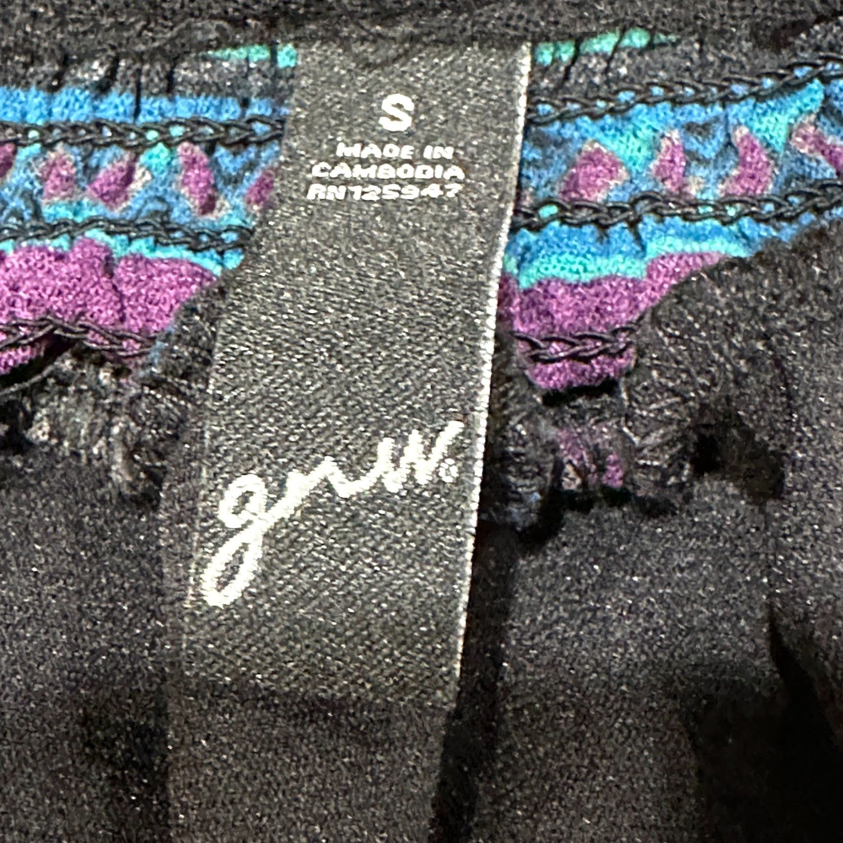 Vintage GNW Blouse S Purple Blue Floral Boho Y2K Fairy Festival Women Long Sleeve Size S / US 4 / IT 40 - 5 Thumbnail