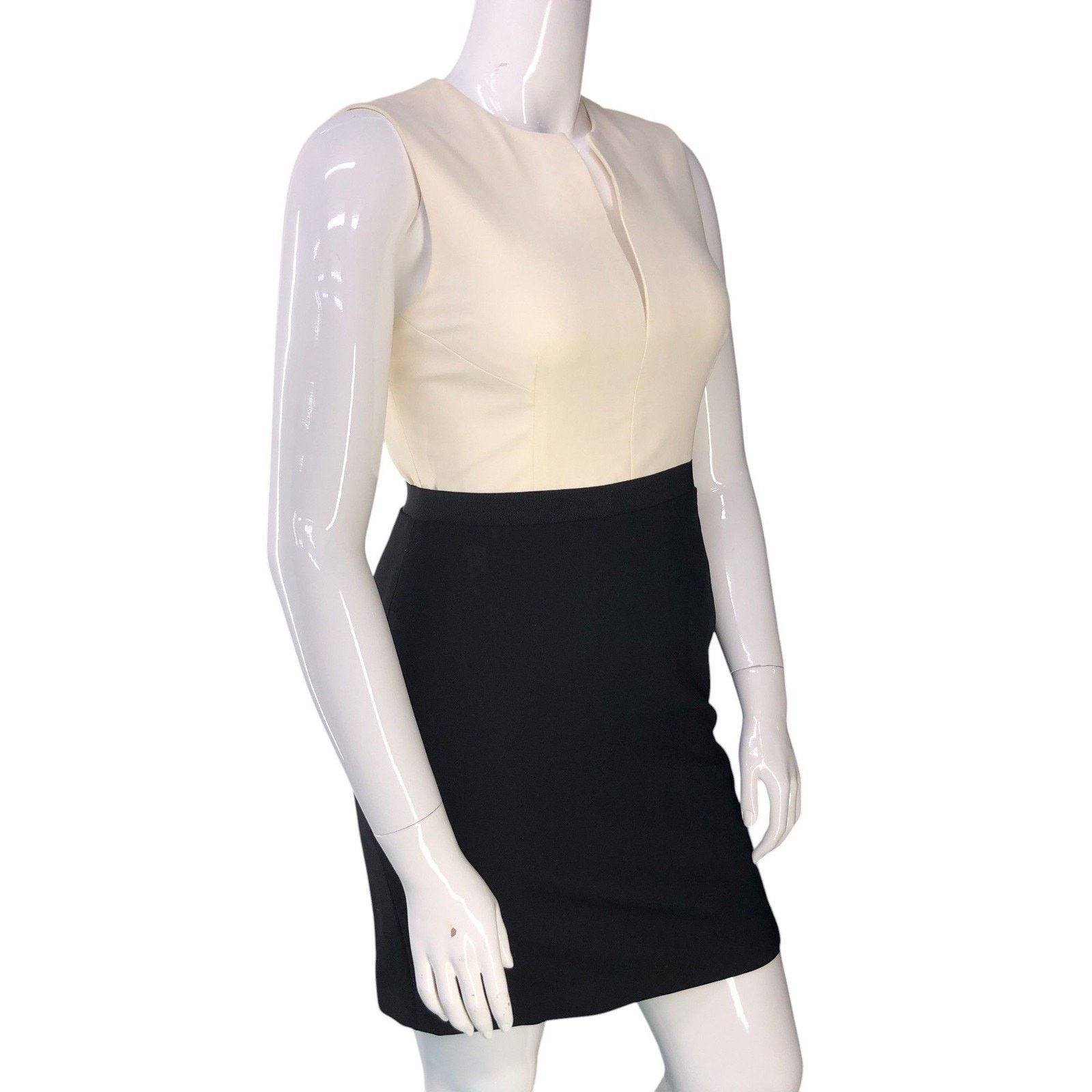 3.1 Phillip Lim 3.1 Phillip Lim Dress 10 Ivory Black Sheath Sleeveless Size L / US 10 / IT 46 - 10 Thumbnail