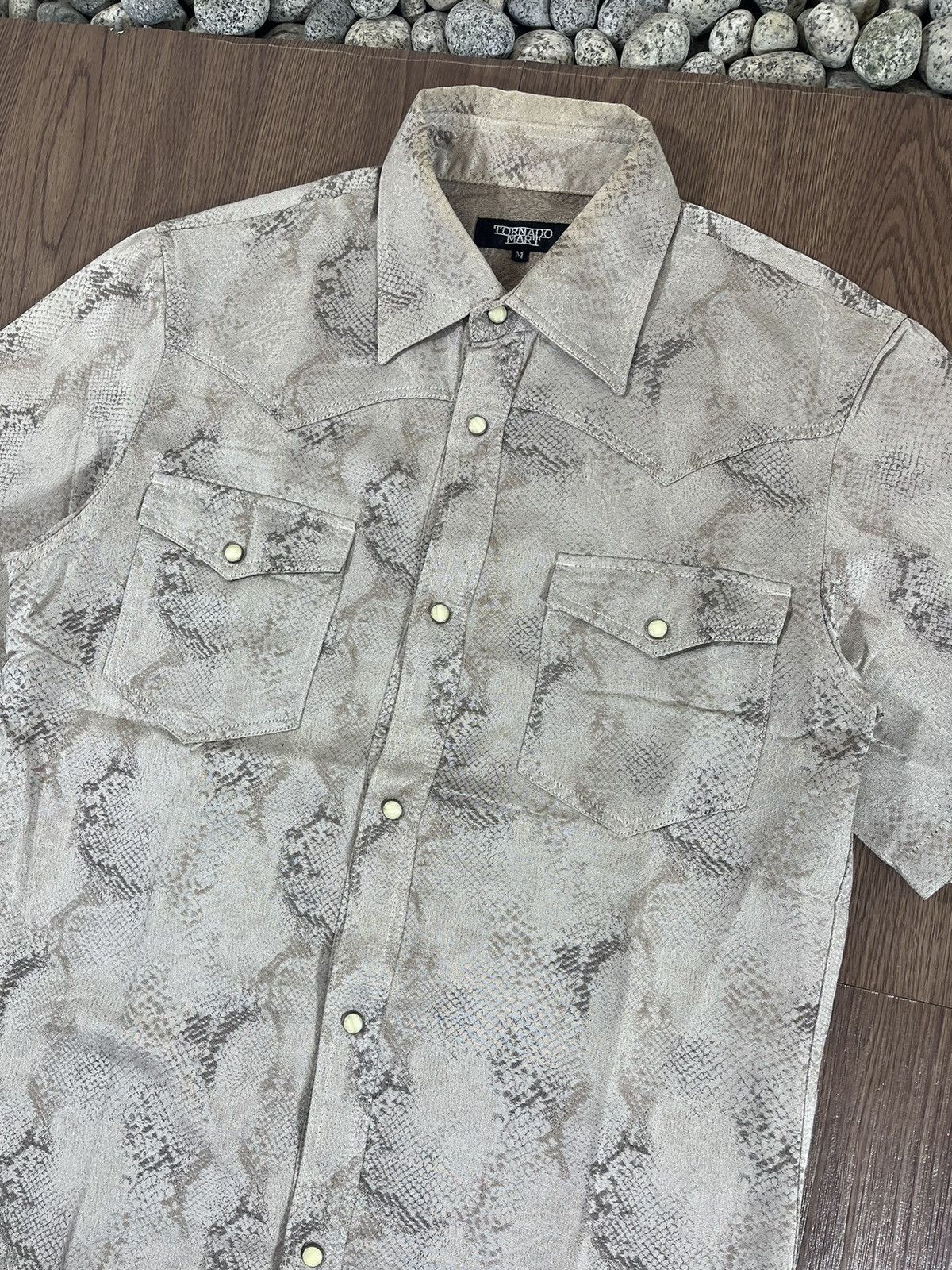 Tornado Mart Tornado Mart Snakeskin Western Shirt – Rare Japan Rock Y2K Size US S / EU 44-46 / 1 - 7 Thumbnail