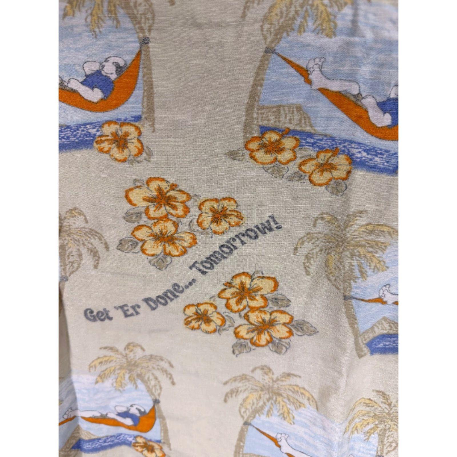 Big Dogs VINTAGE Big Dogs Camp Shirt 3XL Beige Linen Viscose Rayon Button-Up Short Sleeve Collared Hawaii Beach Tropical Mens Shirts Size US XXL / EU 58 / 5 - 5 Thumbnail