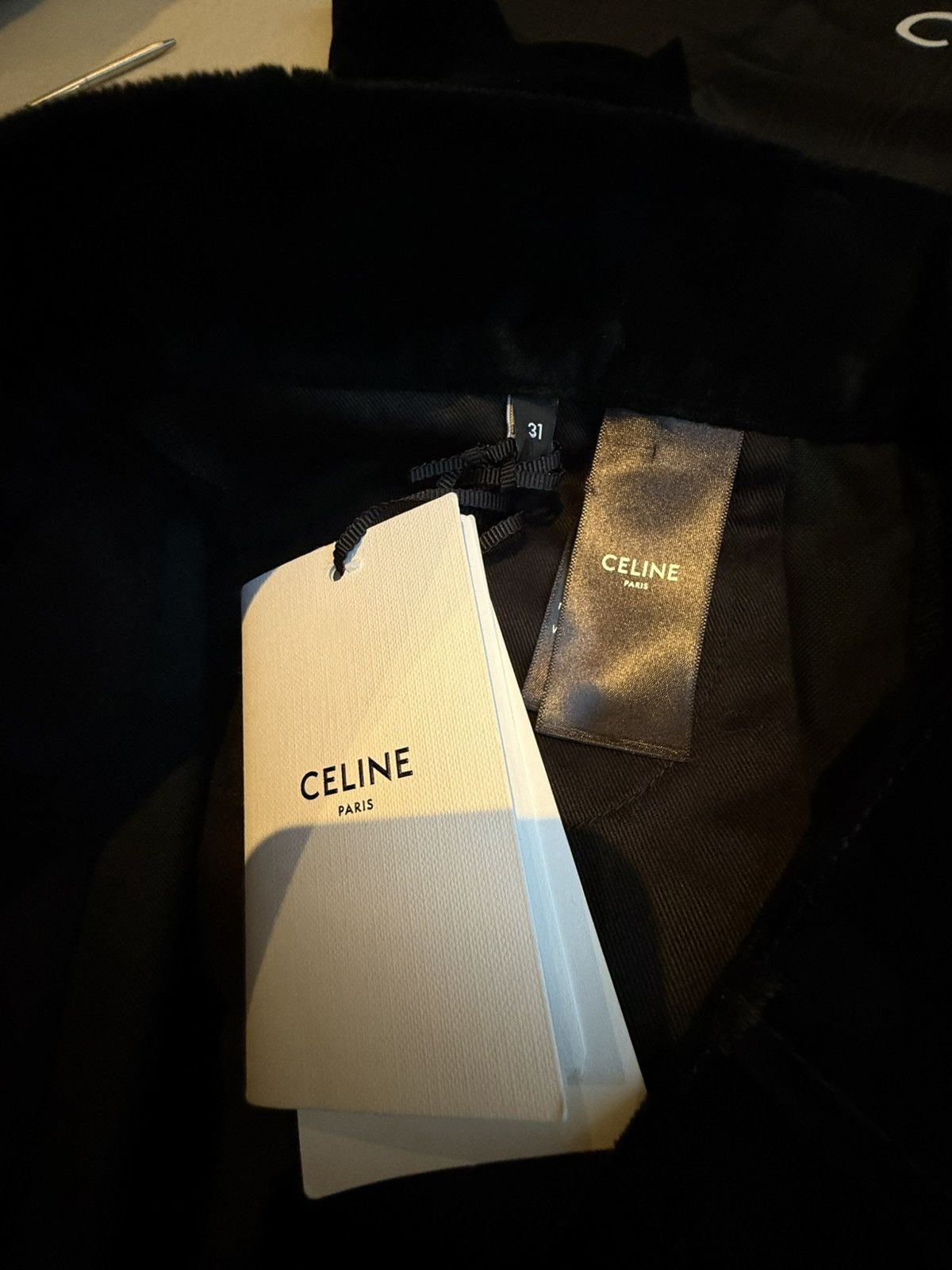 Celine Holy Grail FW20 Celine dylan velvet black flared jeans 31 Size US 31 - 23 Thumbnail