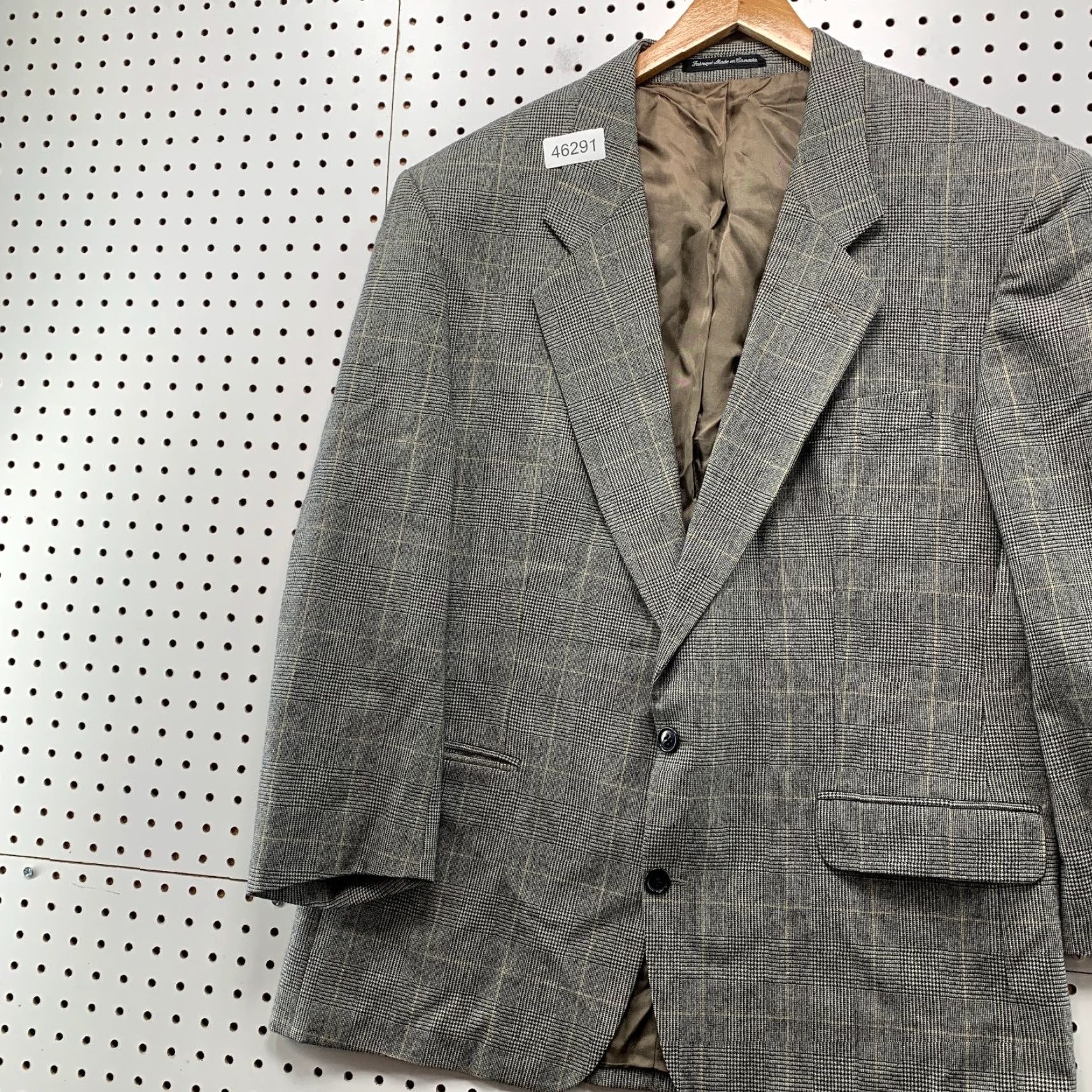 Vintage VINTAGE Bachrach Wool Sports Coat Blazer 44/46 Gray Plaid Canada Jacket Mens Blazer Wool Tweed Notch Lapel Vintage Size 44R - 3 Thumbnail